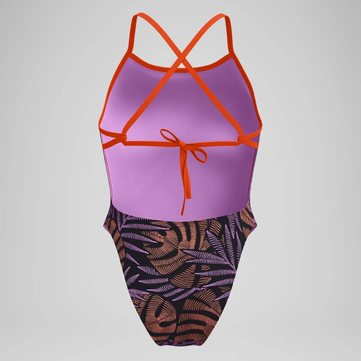 Fashion Maillot de bain Femme Club Training Tie Back imprimé noir/rouge Femme Maillots 1 Pièce