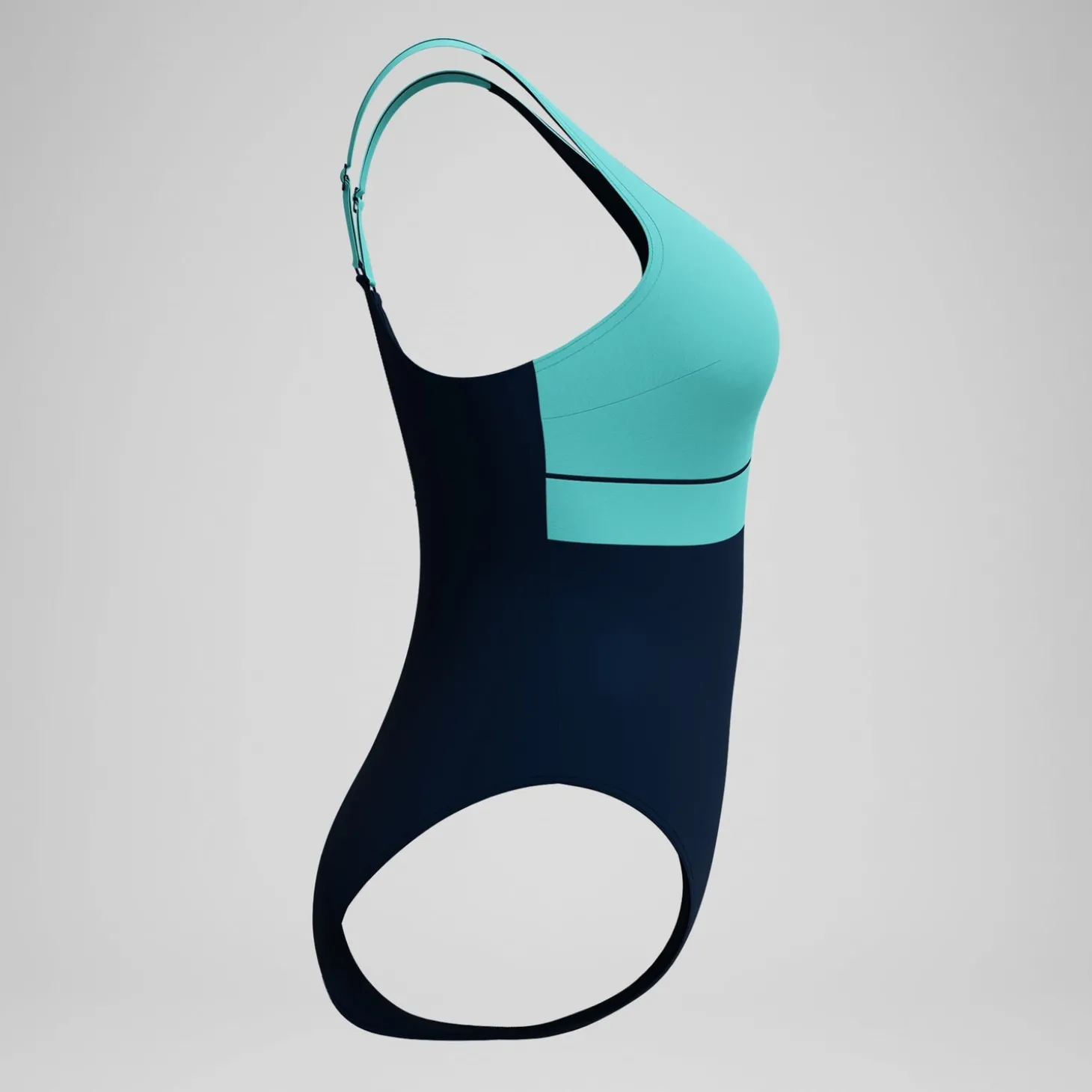Flash Sale Maillot de bain Femme effet galbant Contour Eclipse bleu marine/turquoise Femme Maillots 1 Pièce