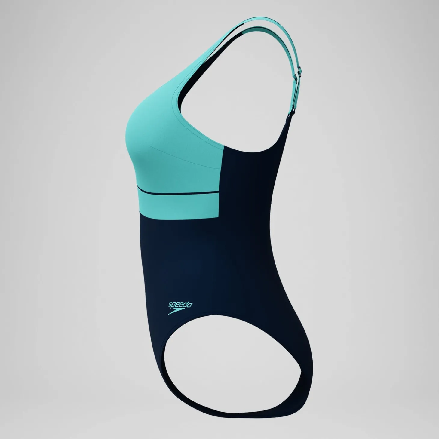 Flash Sale Maillot de bain Femme effet galbant Contour Eclipse bleu marine/turquoise Femme Maillots 1 Pièce
