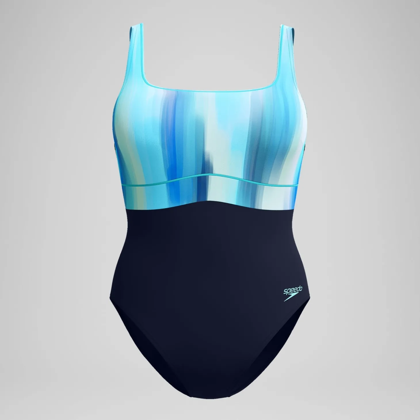 Discount Maillot de bain Femme effet galbant imprimé Contour Eclipse bleu marine/vert Femme Maillots 1 Pièce