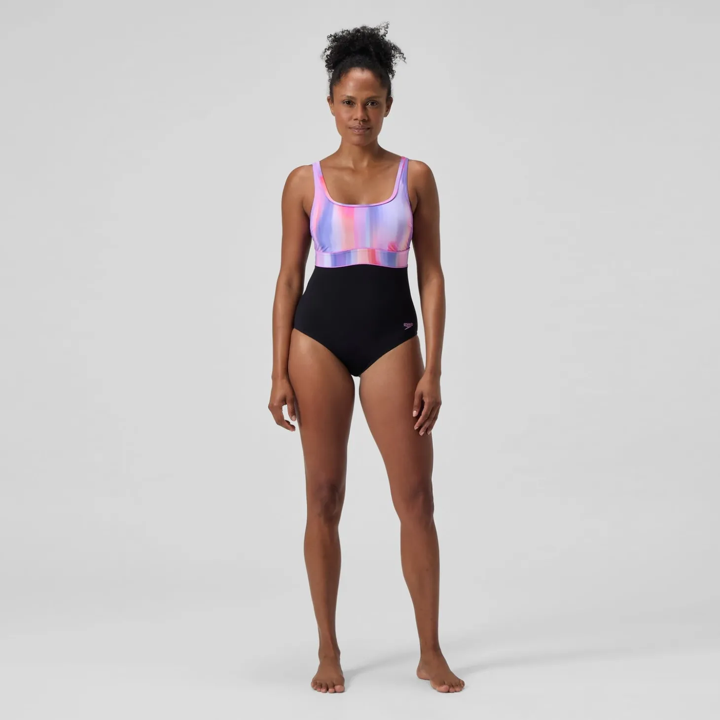 Best Maillot de bain Femme effet galbant imprimé Contour Eclipse noir/rose Femme Maillots 1 Pièce