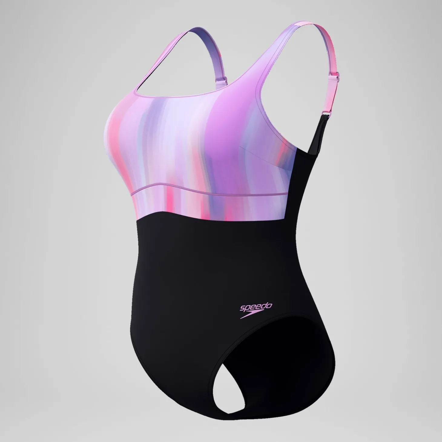 Best Maillot de bain Femme effet galbant imprimé Contour Eclipse noir/rose Femme Maillots 1 Pièce