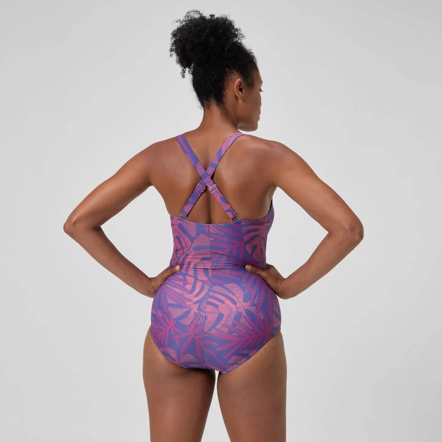 Outlet Maillot de bain Femme effet galbant V Neck rose/orange Femme Maillots 1 Pièce
