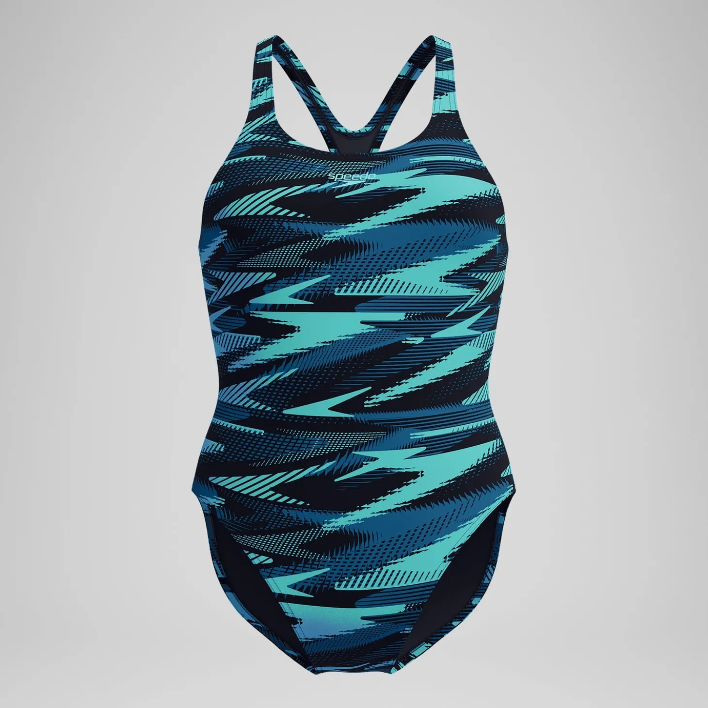 Clearance Maillot de bain Femme HyperBoom Allover Medalist sarcelle foncé/vert Femme Maillots 1 Pièce