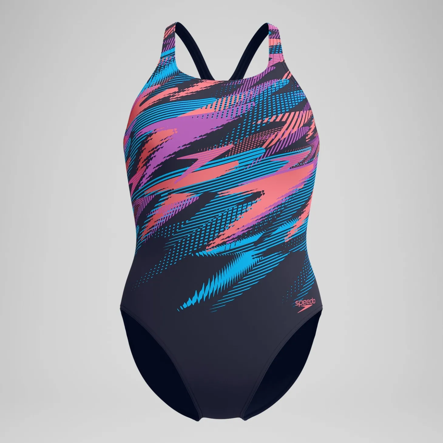 Clearance Maillot de bain Femme Medalist imprimé numérique bleu/rose Femme Maillots 1 Pièce