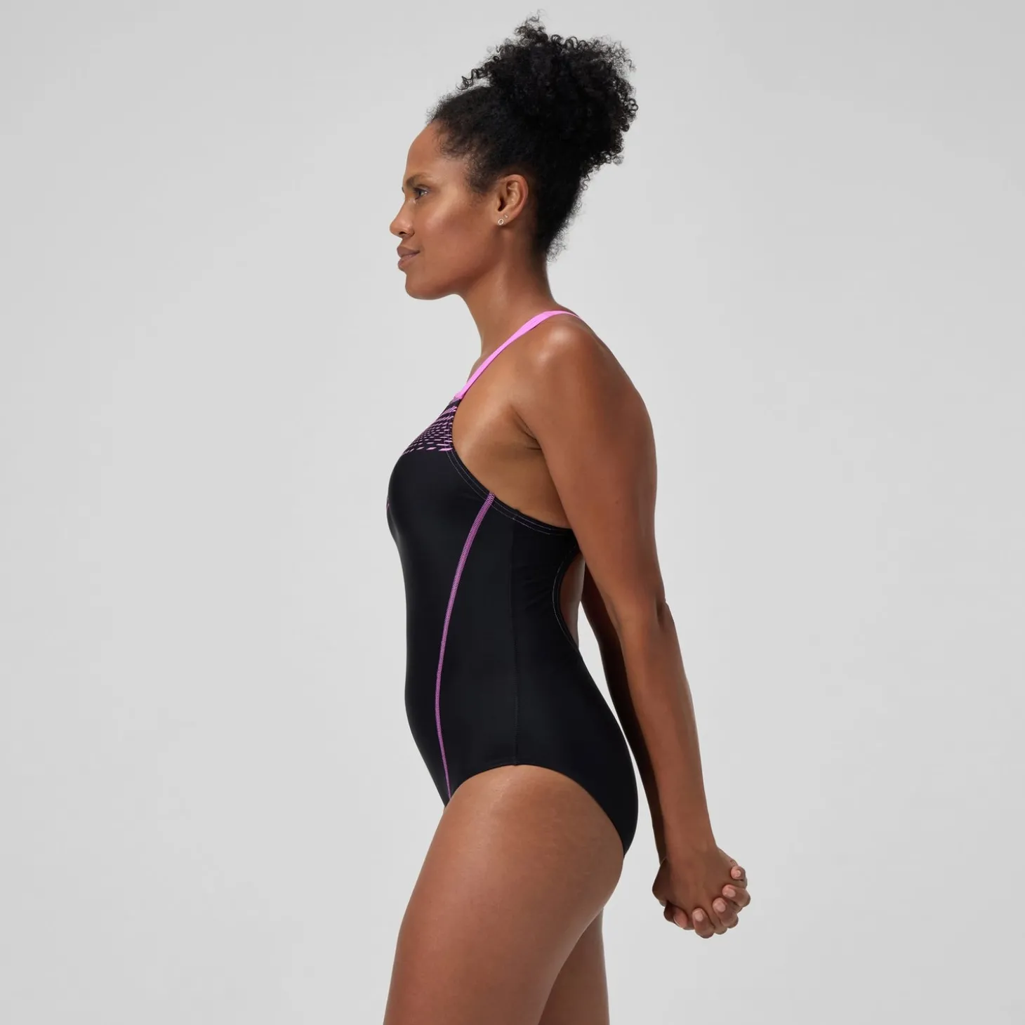 Store Maillot de bain Femme Medley Logo noir/rose Femme Maillots 1 Pièce