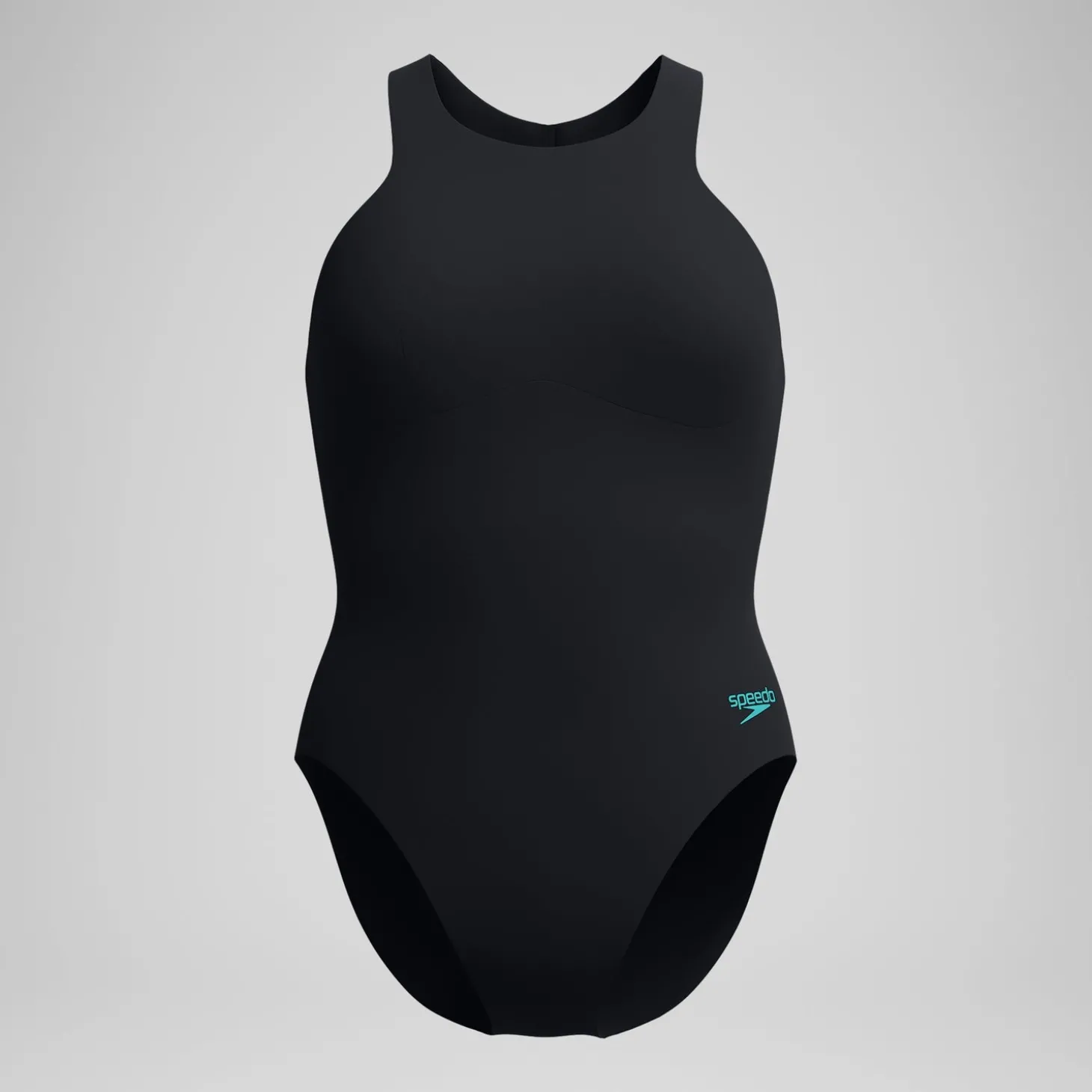 Online Maillot de bain Femme Racer Zip avec soutien-gorge intégré noir Femme Maillots 1 Pièce