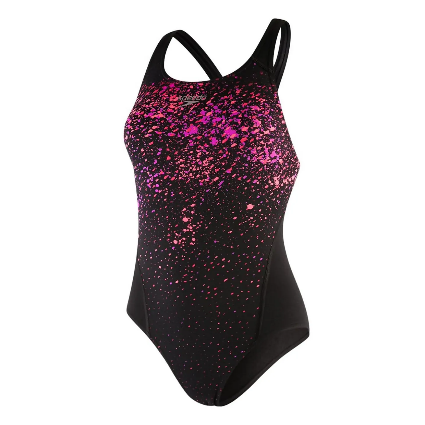 Flash Sale Maillot de bain Femme Speckleflow Placement Racerback noir/rouge Femme Maillots 1 Pièce