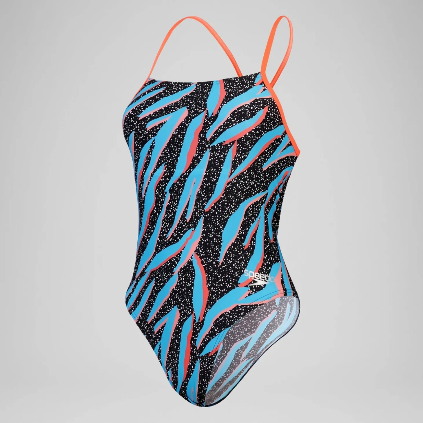 Best Maillot de bain Femmes à nouer dans le dos Allover Digital pour Femmes Noir/Bleu picton/Rouge sirène Femme Maillots 1 Pièce