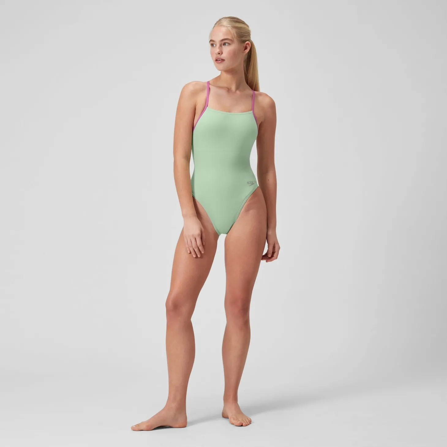 Outlet Maillot de bain Femmes uni avec liens à nouer dans le dos pour Femmes Vert matcha Femme Maillots 1 Pièce