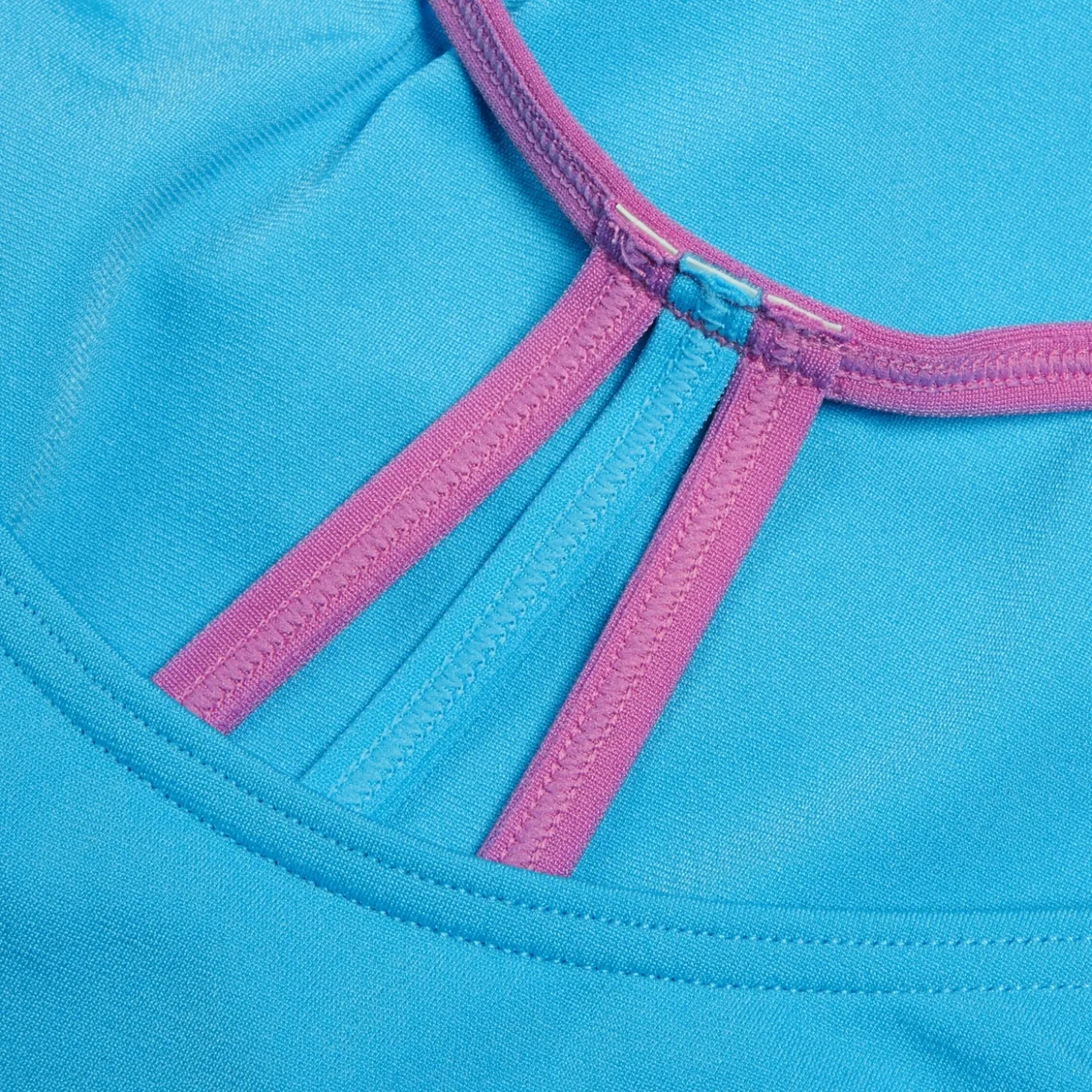 Sale Maillot de bain fille avec dos Lane Line uni pour Filles Bleu picton Enfant Maillots De Bain