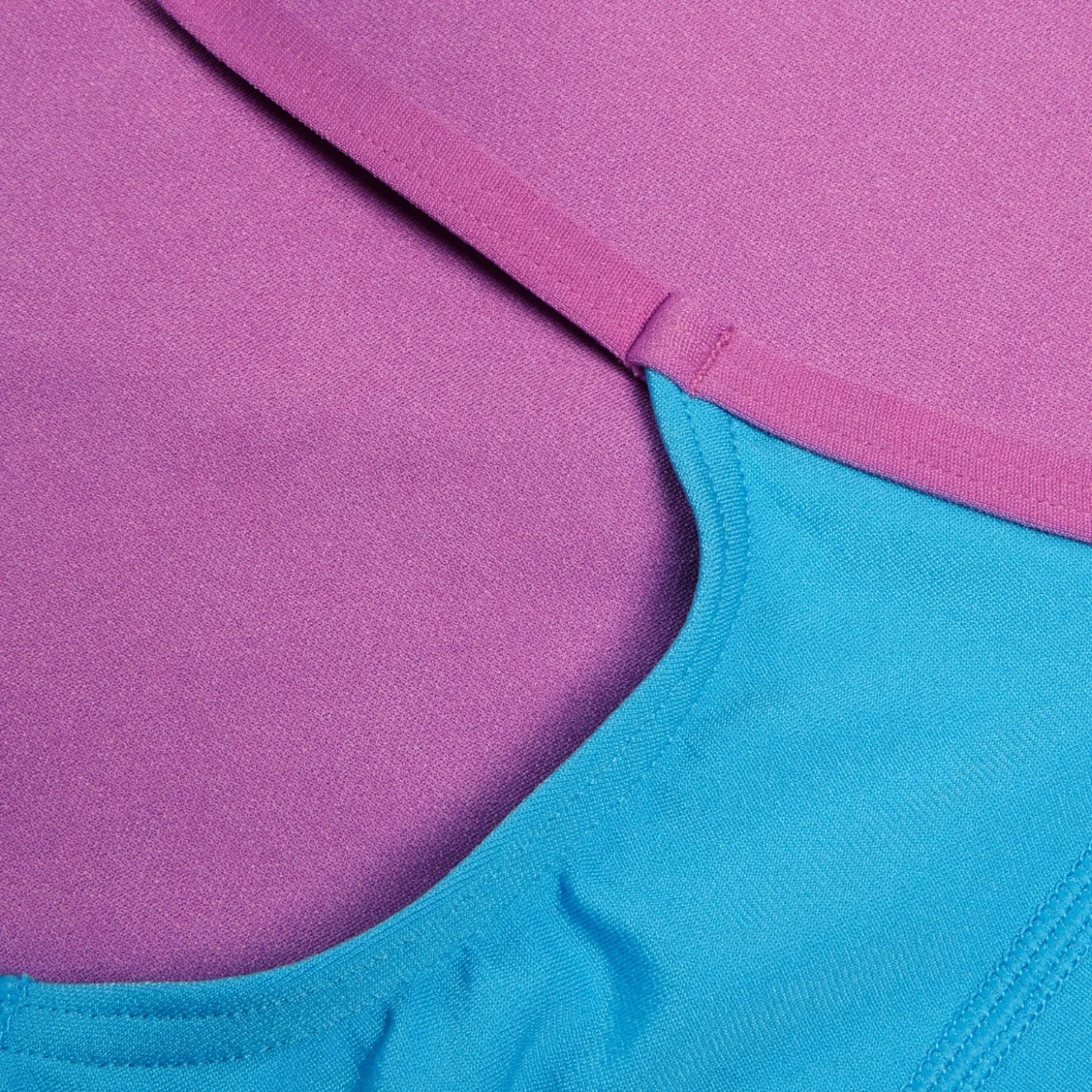 Sale Maillot de bain fille avec dos Lane Line uni pour Filles Bleu picton Enfant Maillots De Bain