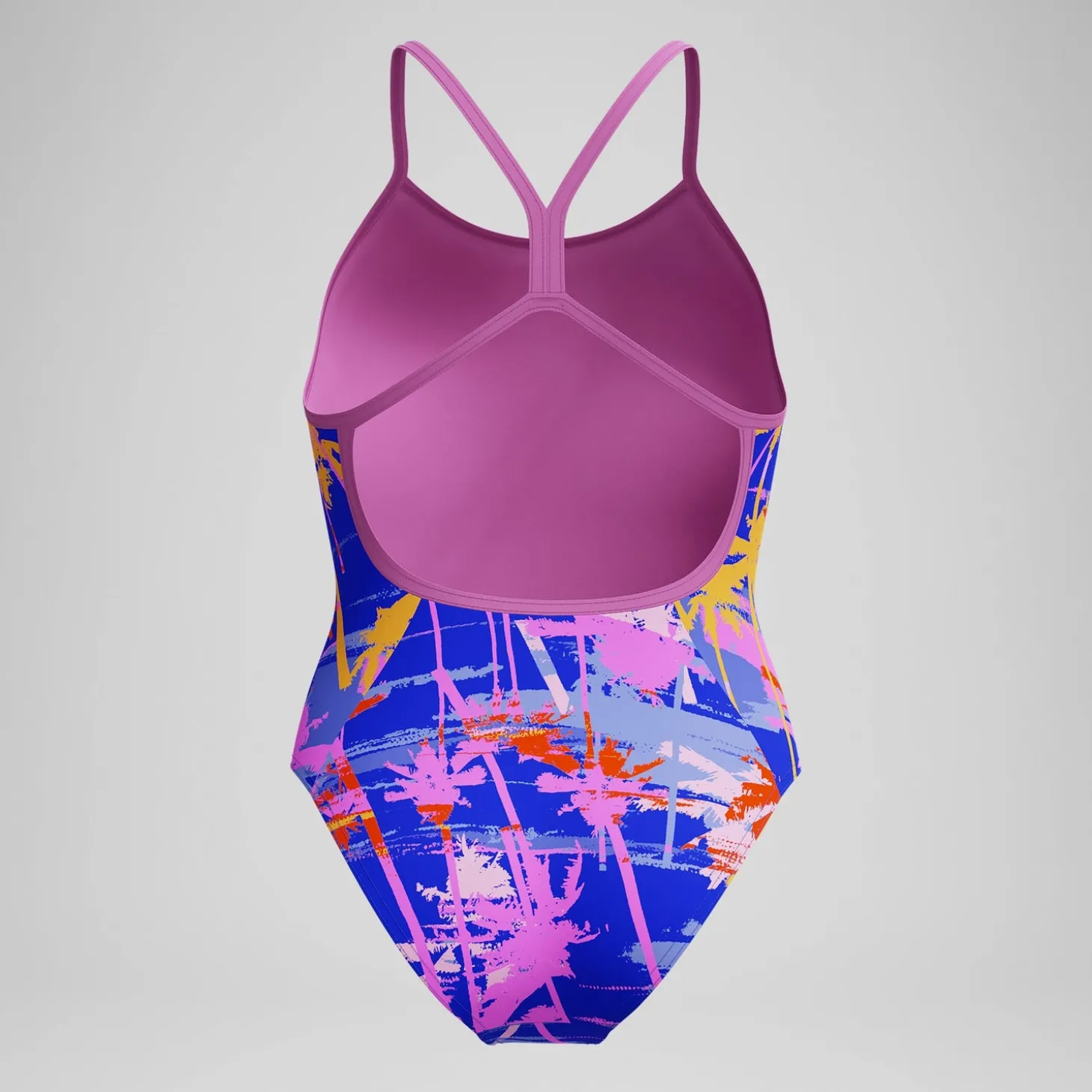 Best Sale Maillot de bain Fille Club Training dos en V et imprimé bleu/rose Enfant Maillots De Bain