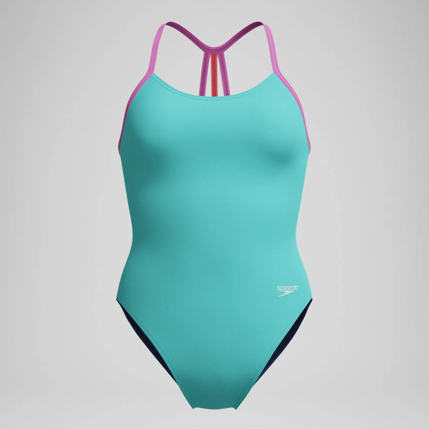Sale Maillot de bain Fille Club Training Solid Lane Line Back turquoise/rose Enfant Maillots De Bain