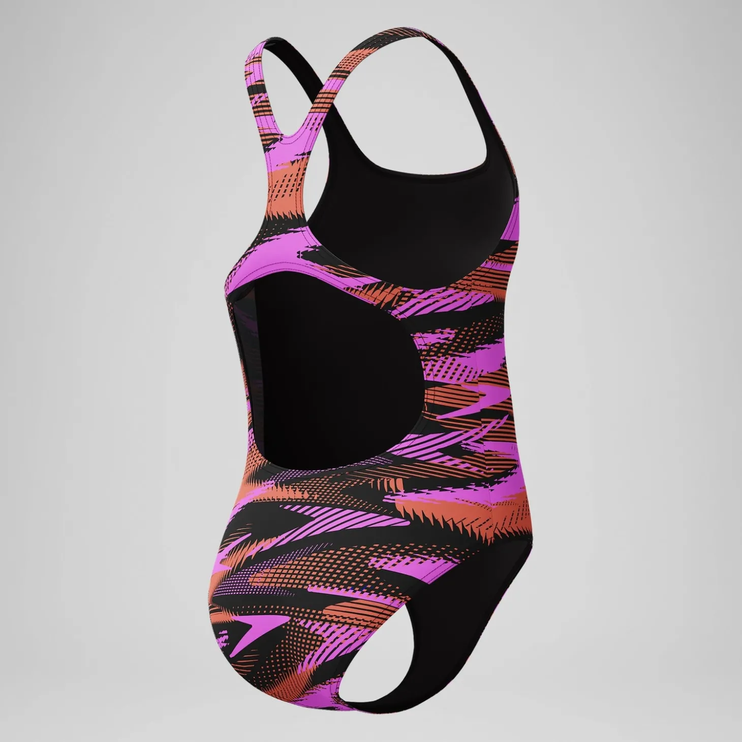 Discount Maillot de bain Fille HyperBoom Medalist imprimé noir/rose Enfant Maillots De Bain