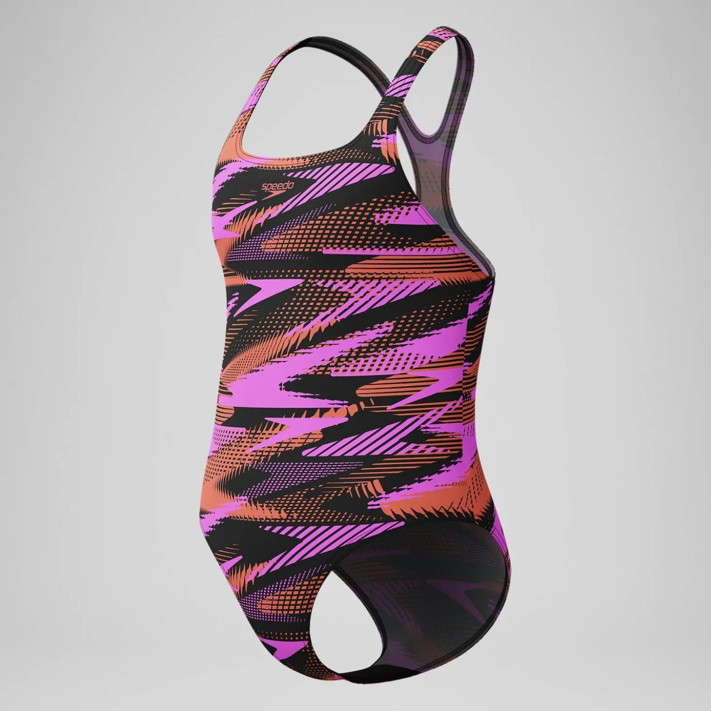 Discount Maillot de bain Fille HyperBoom Medalist imprimé noir/rose Enfant Maillots De Bain