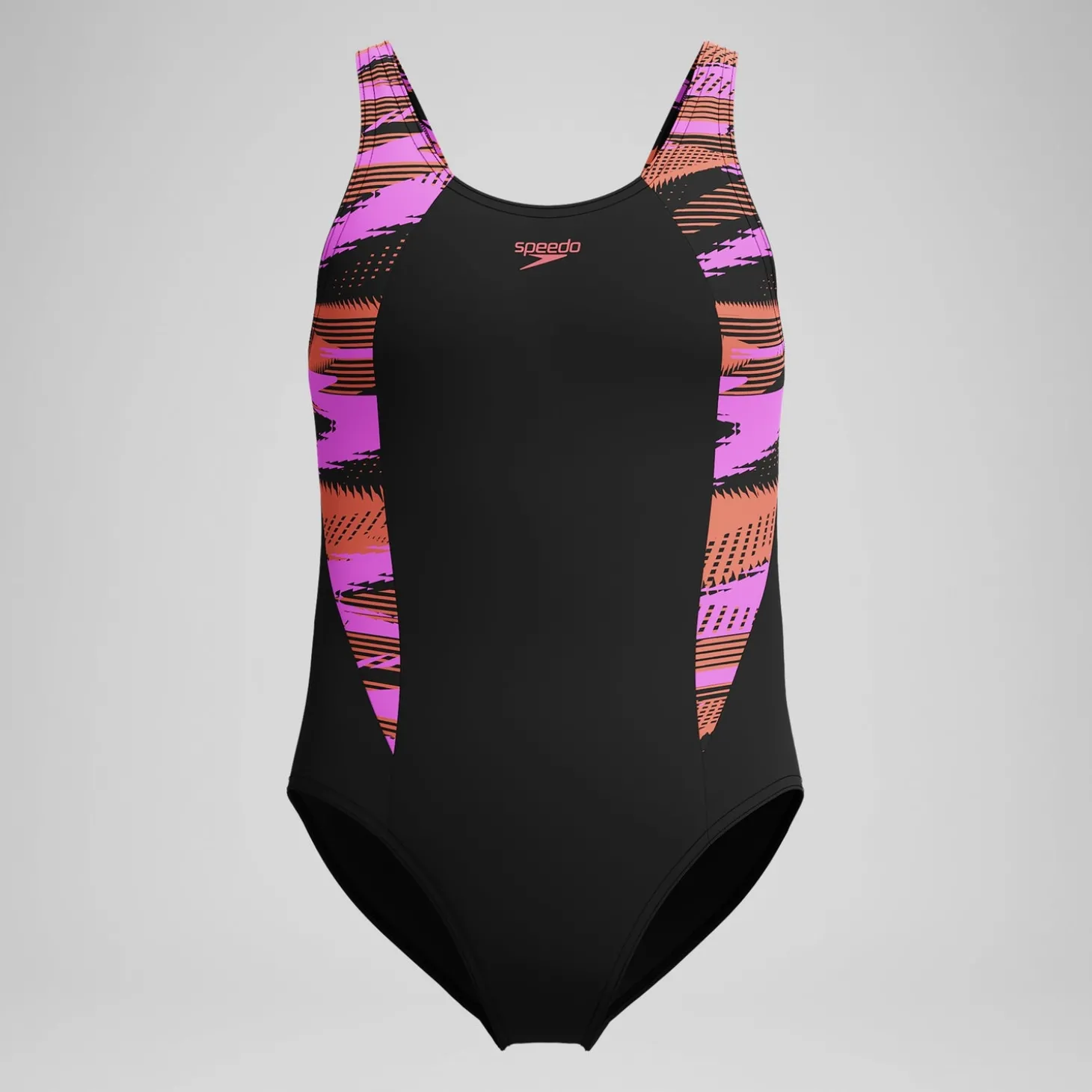 Outlet Maillot de bain Fille HyperBoom Splice Muscleback noir/rose Enfant Maillots De Bain