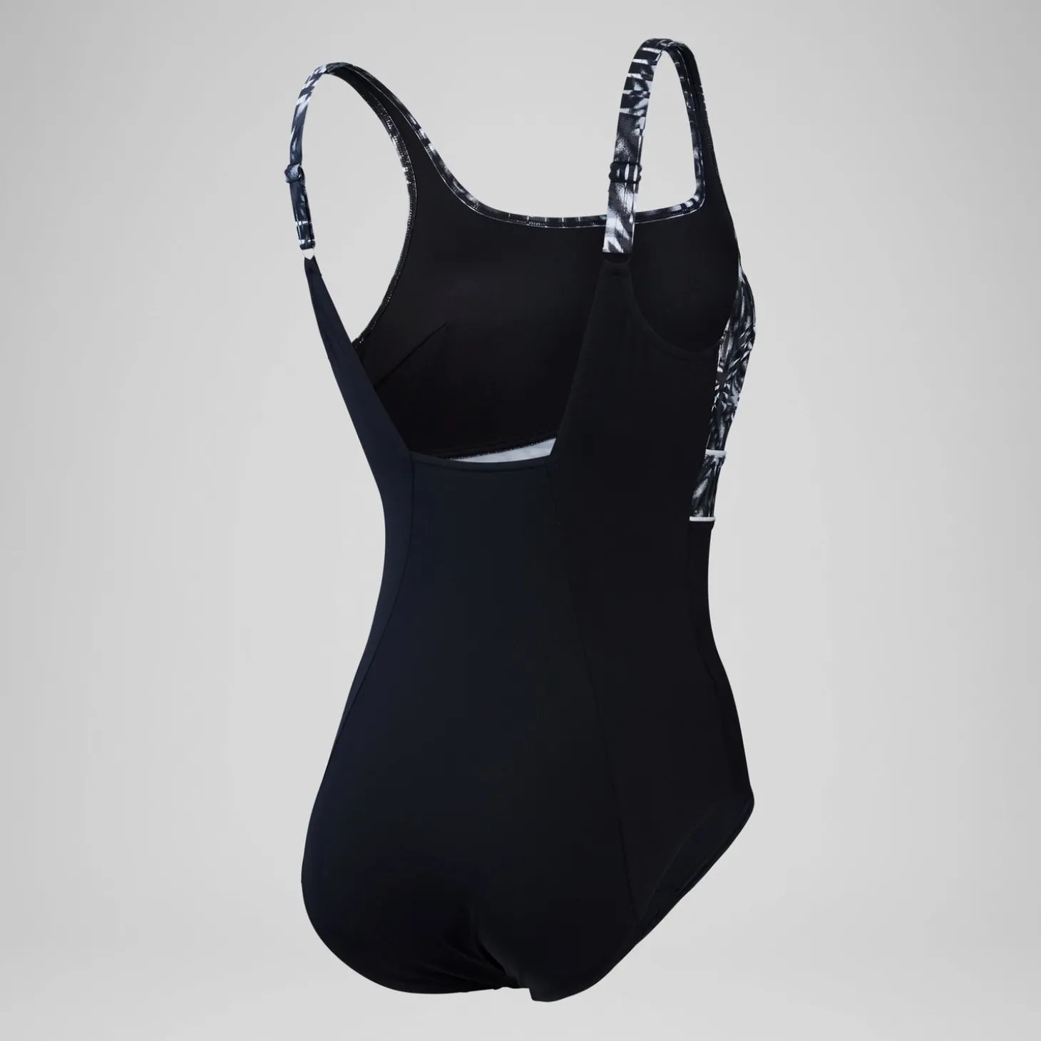 Cheap Maillot de bain gainant Femmes à imprimé Contour Eclipse pour Femmes Noir/Gris oxydé/Blanc Femme Maillots Galbant