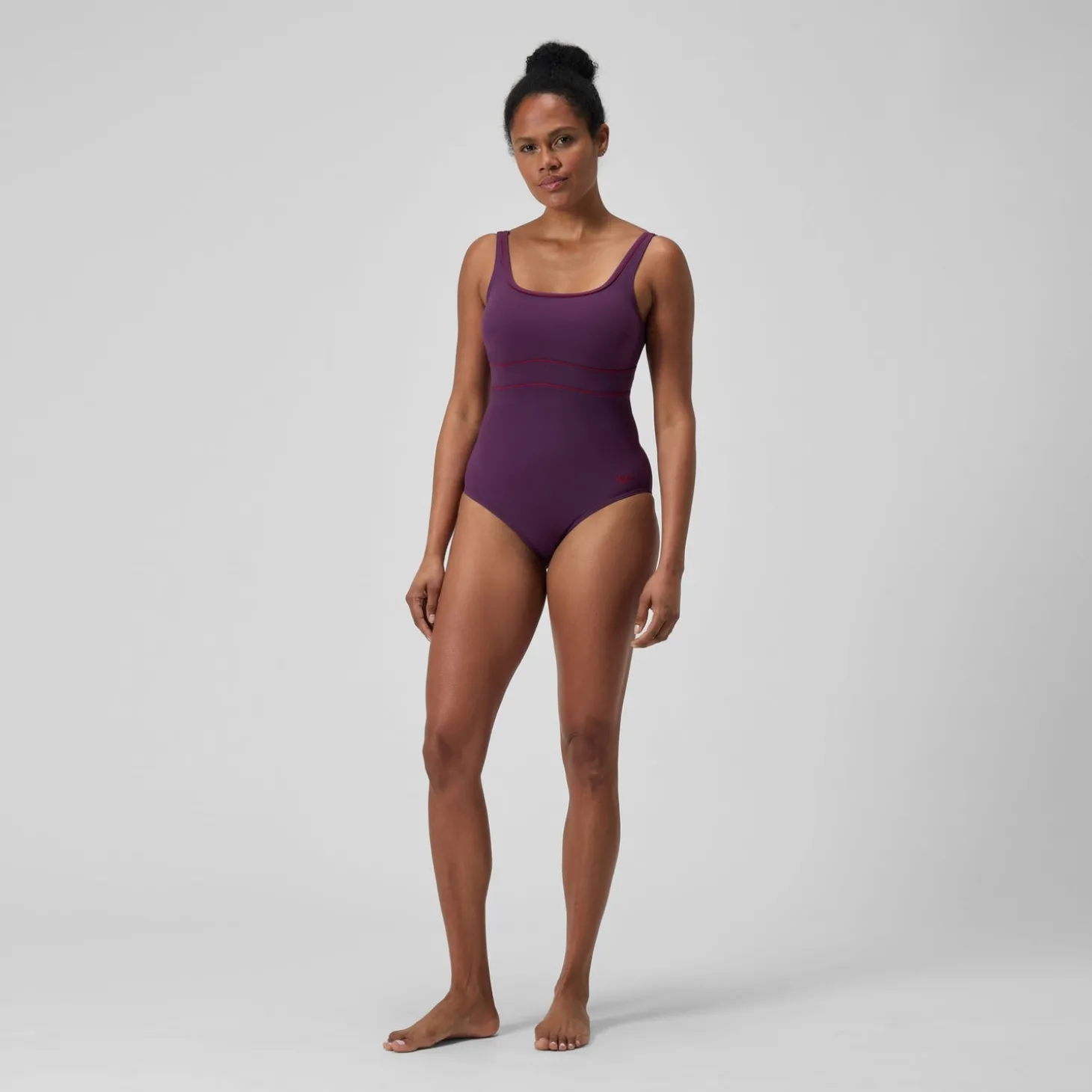 Best Sale Maillot de bain gainant Femmes ContourEclipse pour Femmes Prune dandy/Rouge basque Femme Maillots Galbant