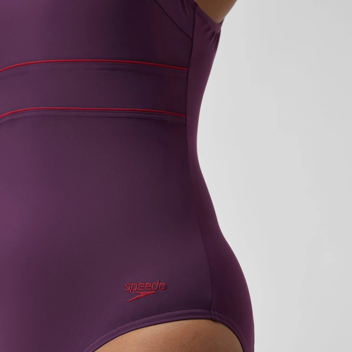 Best Sale Maillot de bain gainant Femmes ContourEclipse pour Femmes Prune dandy/Rouge basque Femme Maillots Galbant