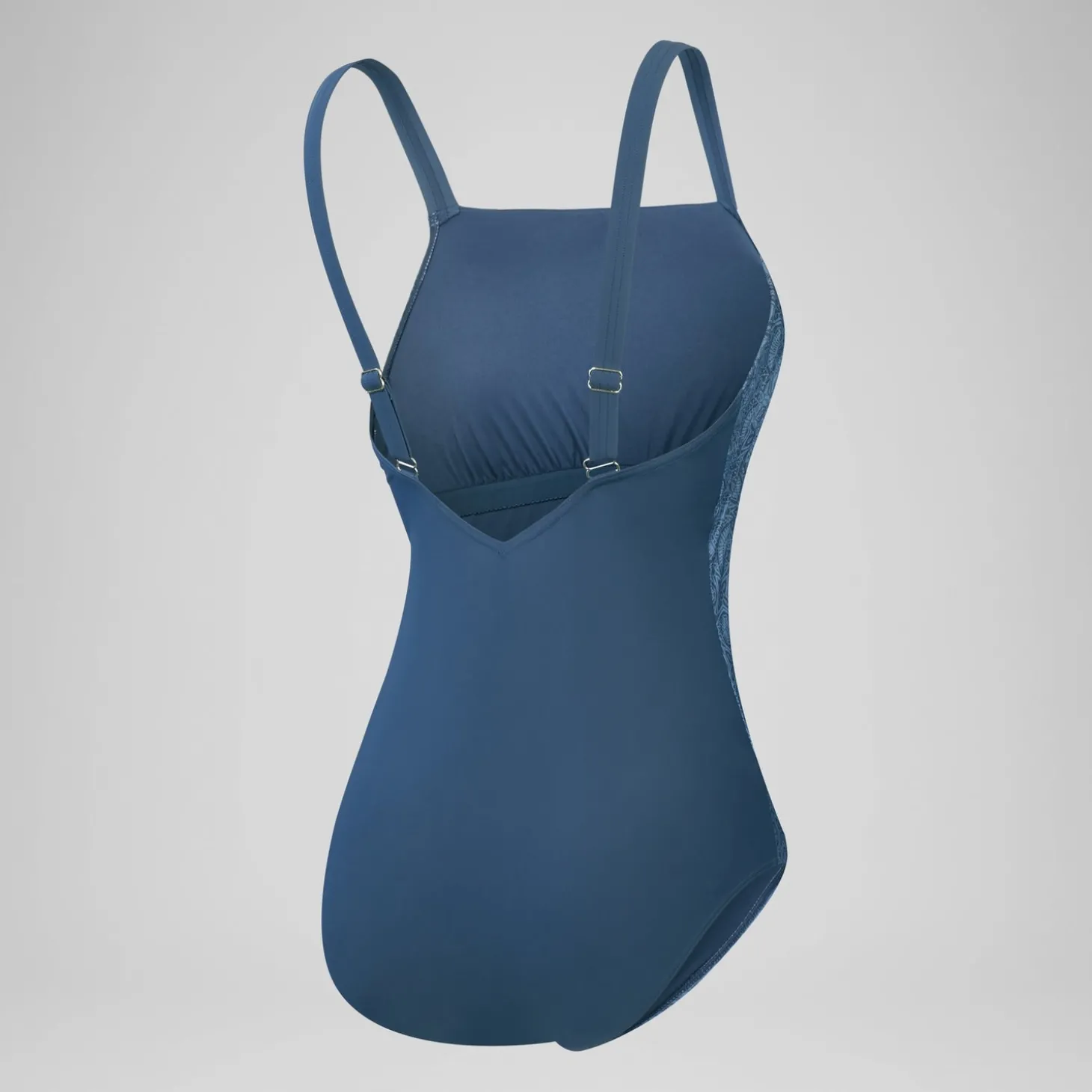 Sale Maillot de bain galbant à encolure carrée et imprimé pour Femmes Bleu épicéa/Bleu délavé Femme Maillots Galbant