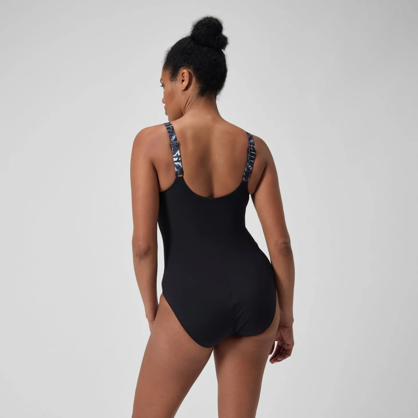 Discount Maillot de bain galbant à imprimé Splice pour Femmes Noir/Gris oxydé/Blanc Femme Maillots Galbant