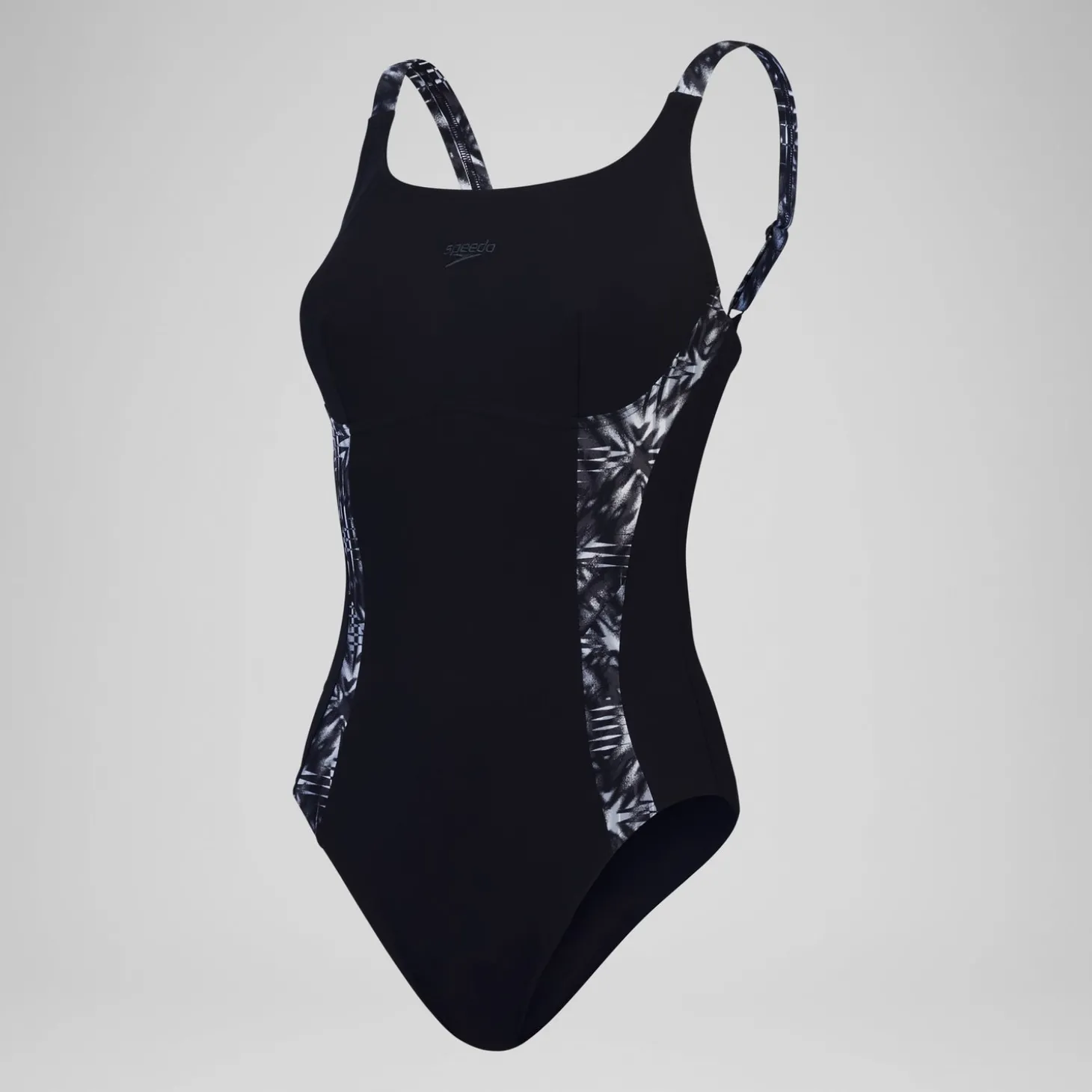 Discount Maillot de bain galbant à imprimé Splice pour Femmes Noir/Gris oxydé/Blanc Femme Maillots Galbant