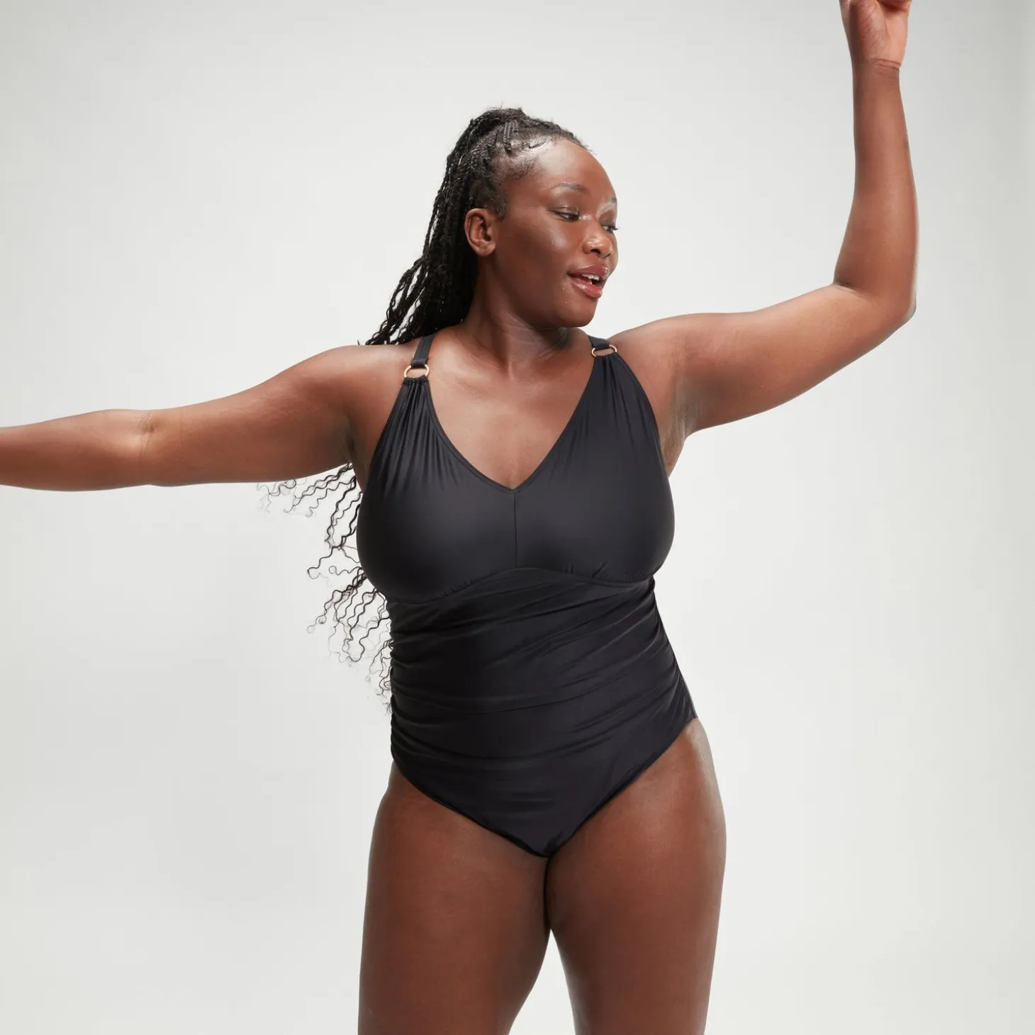 Store Maillot de bain grande taille Femme effet galbant col en V Femme Maillots 1 Pièce