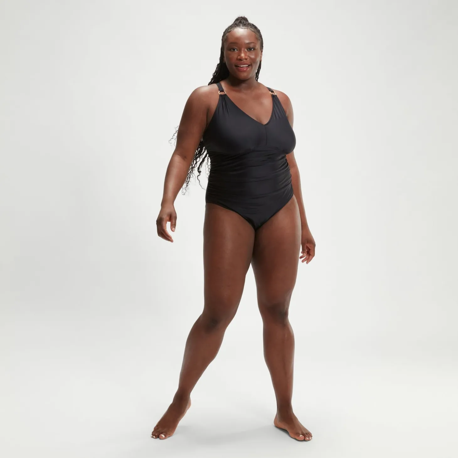 Store Maillot de bain grande taille Femme effet galbant col en V Femme Maillots 1 Pièce