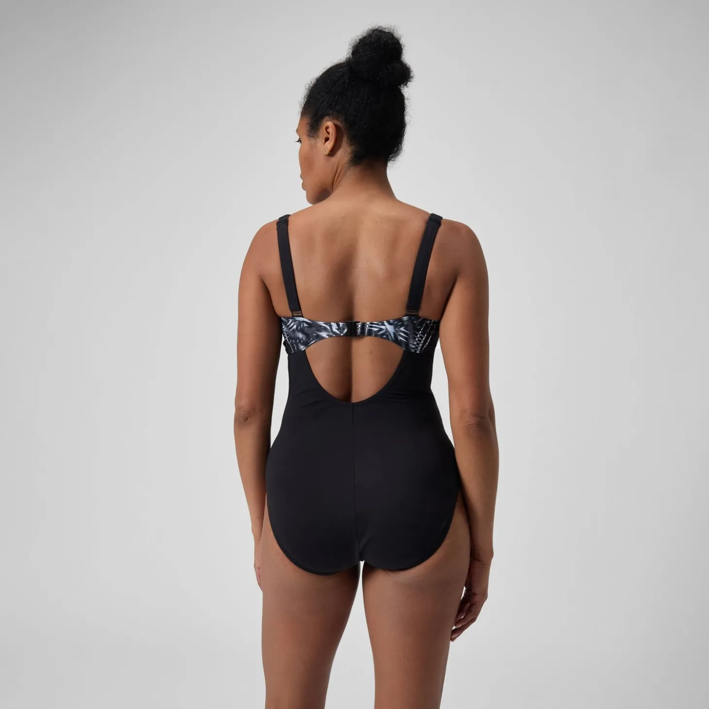 Shop Maillot de bain 1 pièce Femmes OpusGem DD+ imprimé pour Femmes Noir/Gris oxydé/Blanc Femme Maillots Galbant