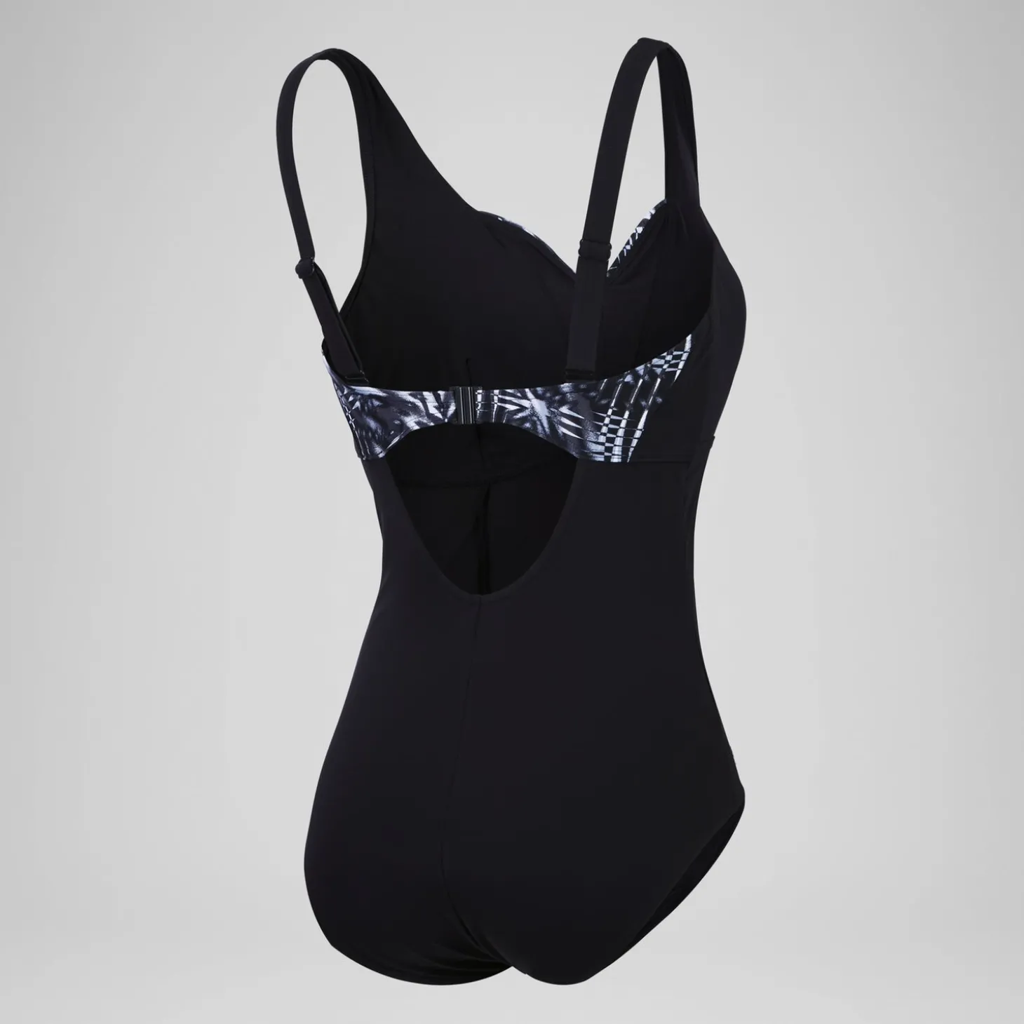 Shop Maillot de bain 1 pièce Femmes OpusGem DD+ imprimé pour Femmes Noir/Gris oxydé/Blanc Femme Maillots Galbant