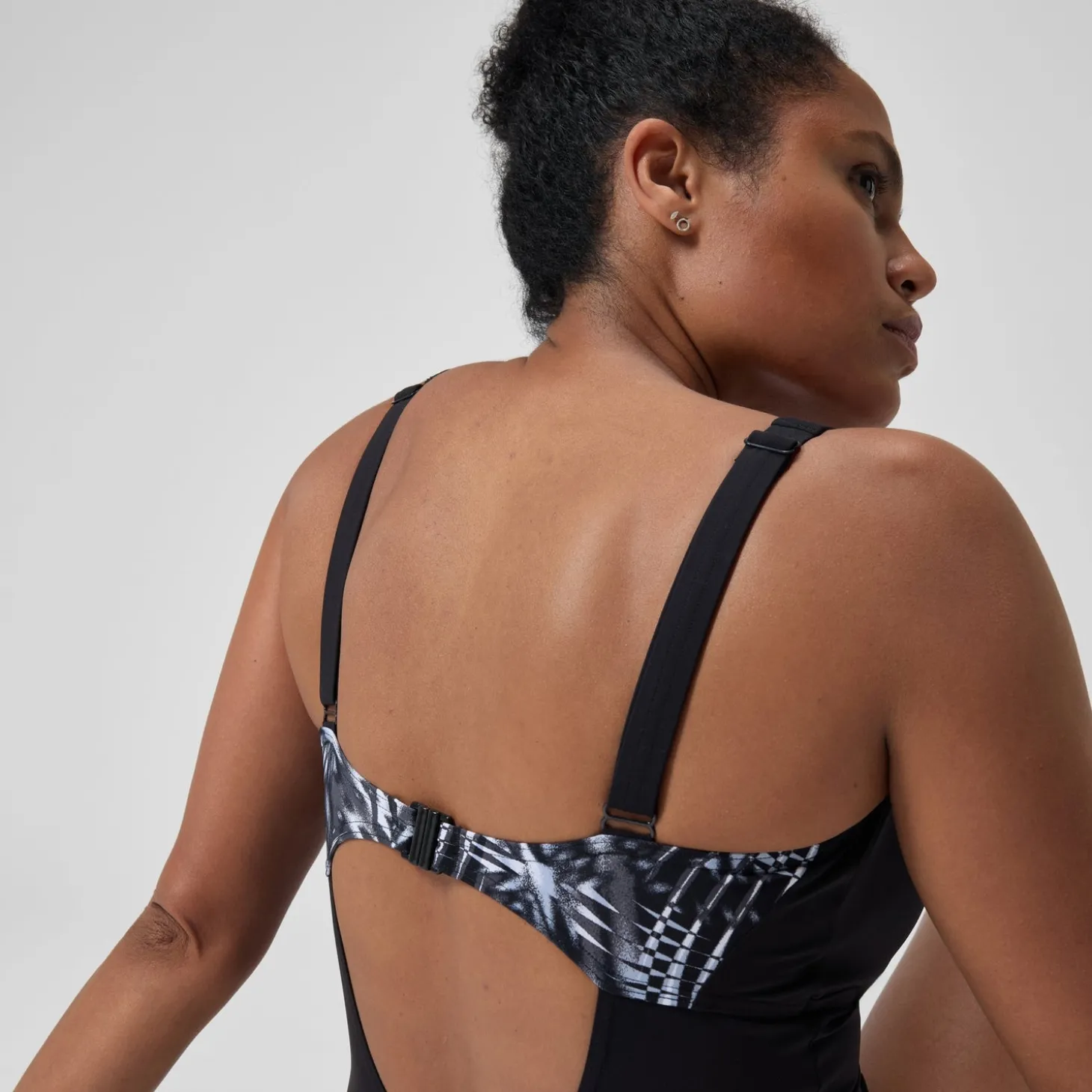 Shop Maillot de bain 1 pièce Femmes OpusGem DD+ imprimé pour Femmes Noir/Gris oxydé/Blanc Femme Maillots Galbant