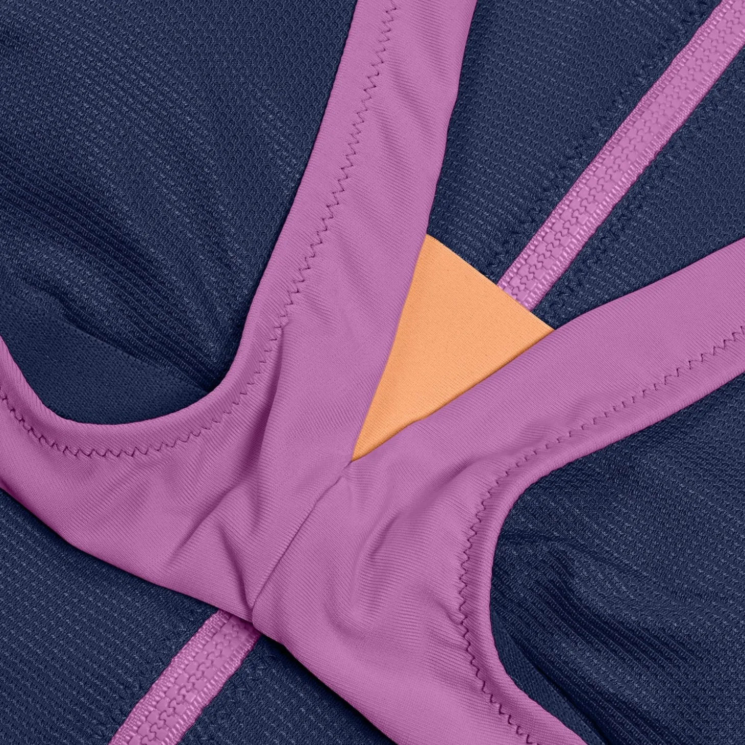 Discount 1 pièce color-block zippé pour Femmes Bleu céruléen Femme Maillots 1 Pièce