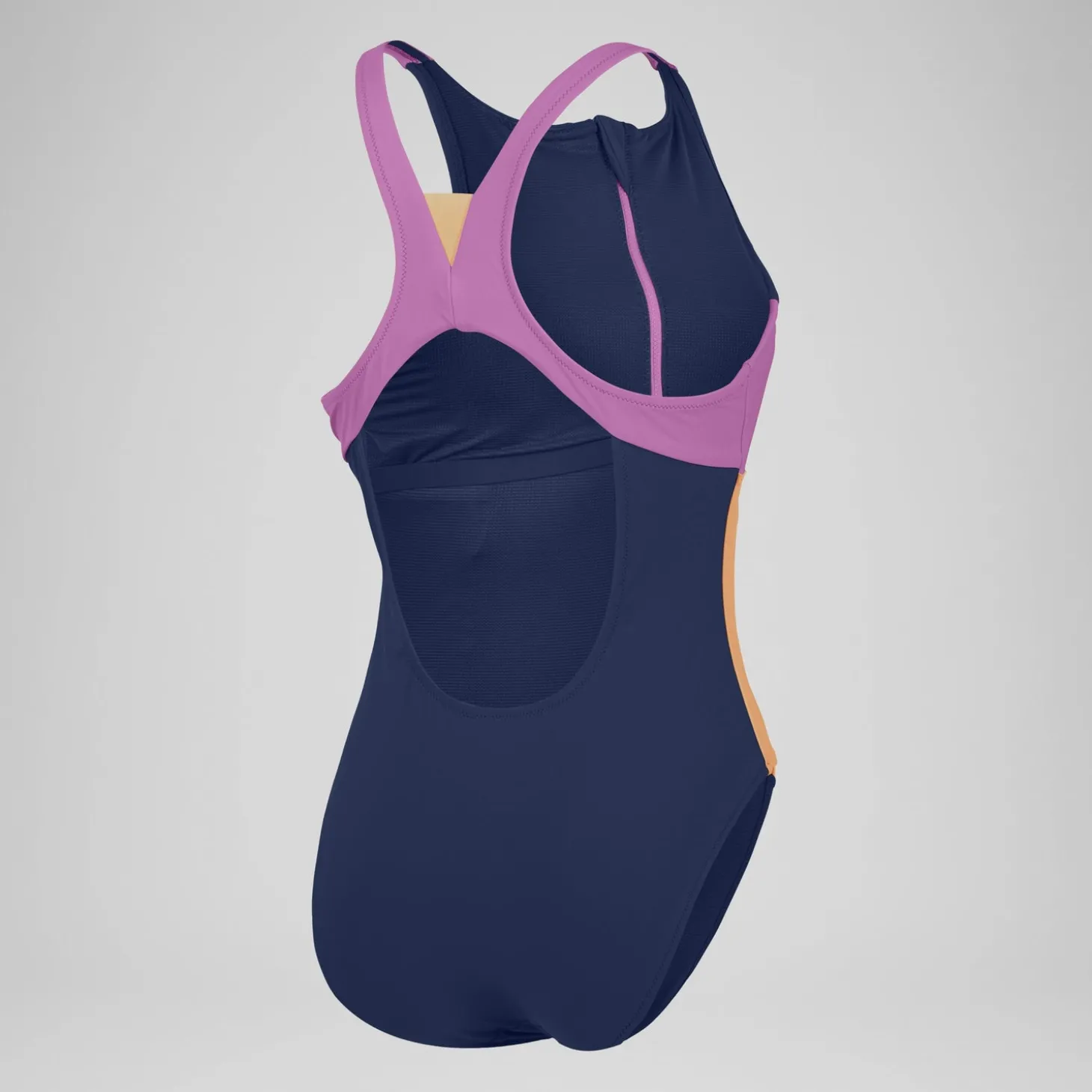Discount 1 pièce color-block zippé pour Femmes Bleu céruléen Femme Maillots 1 Pièce