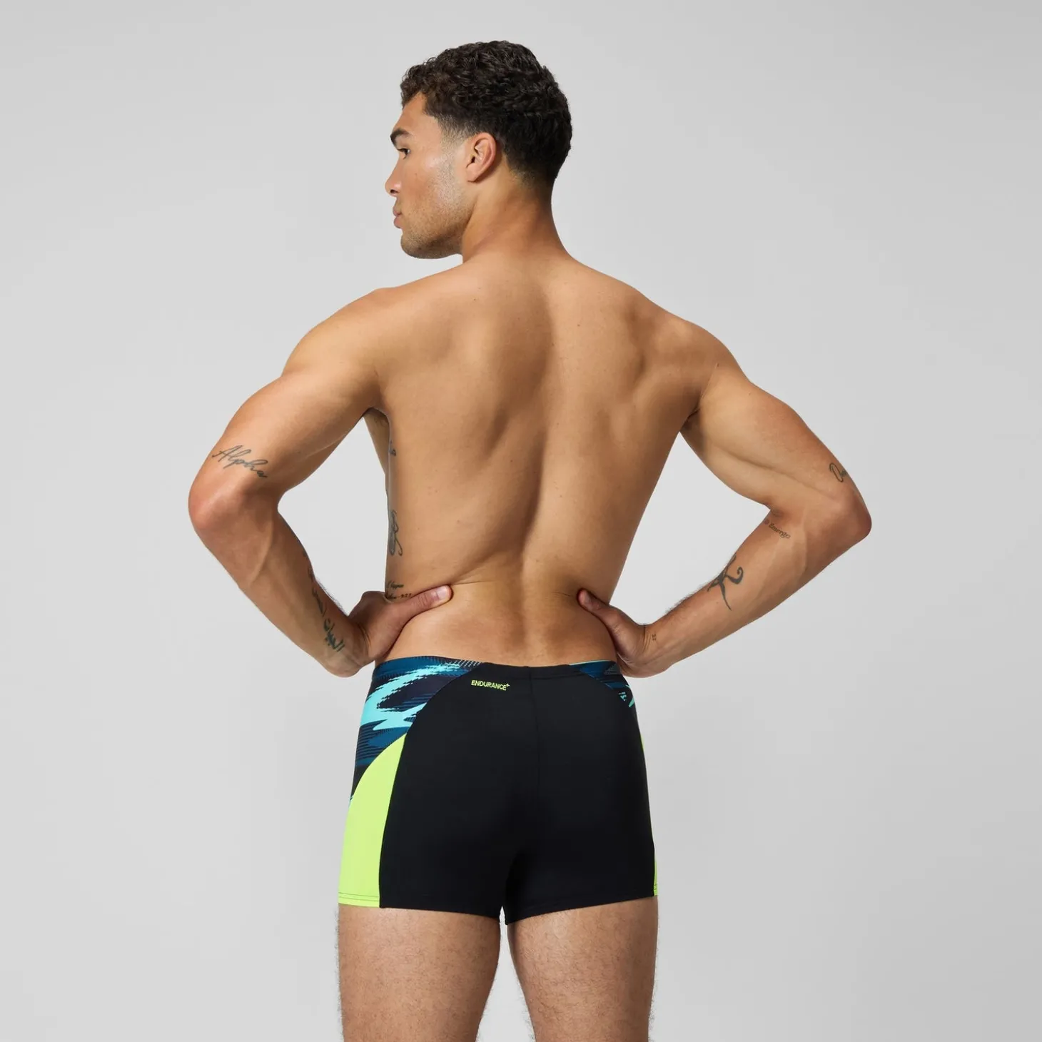 Outlet Short de bain Aquashort homme END+ MAX Splice noir/jaune Homme Aquashorts