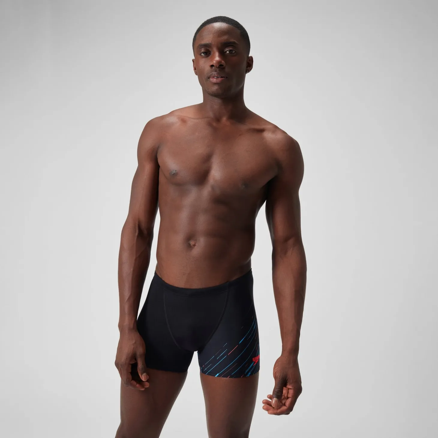 Store Short de bain Aquashort Hyperboom coupe en V pour Hommes Noir/Bleu picton/Rouge sirène Homme Aquashorts
