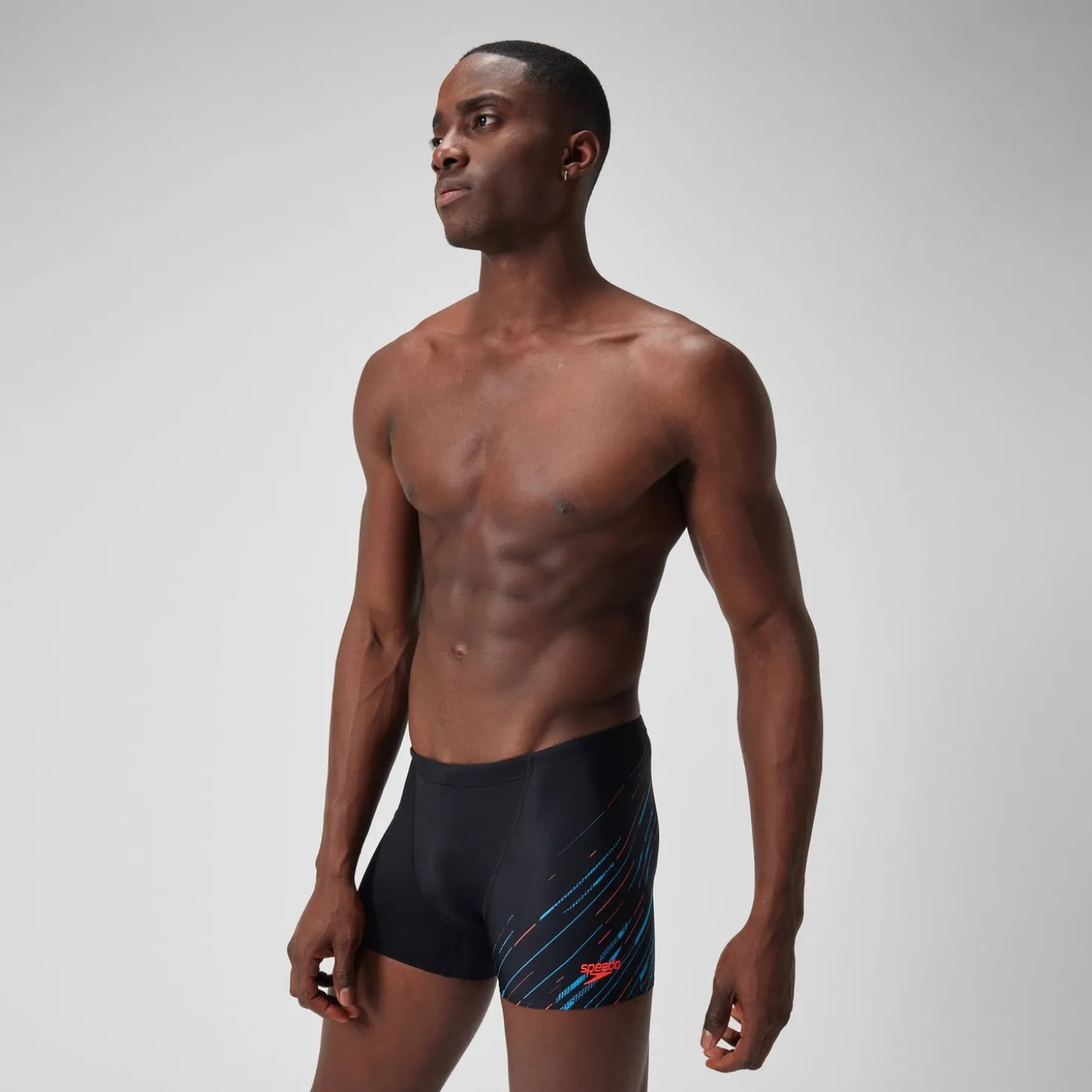Store Short de bain Aquashort Hyperboom coupe en V pour Hommes Noir/Bleu picton/Rouge sirène Homme Aquashorts