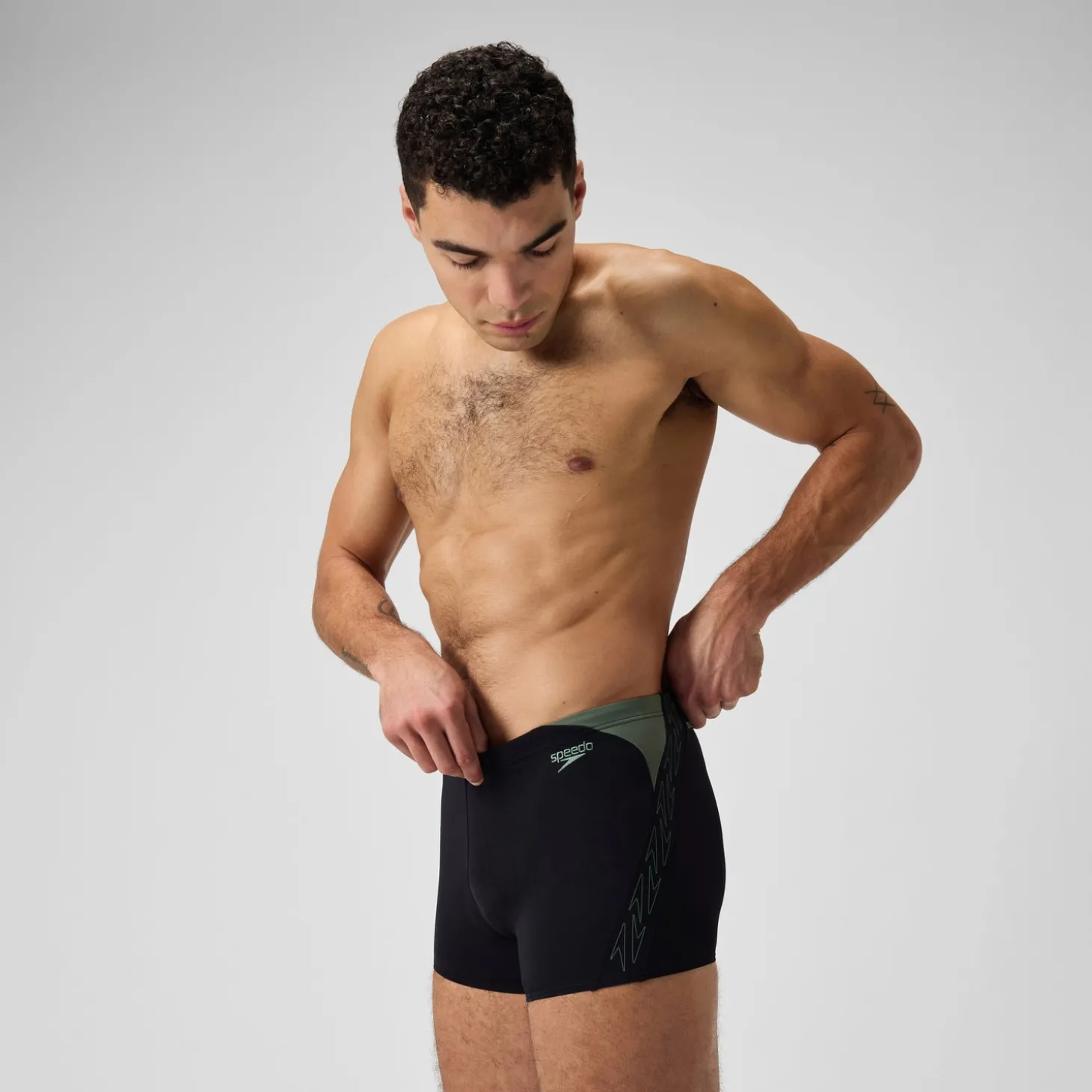 Best Sale Short de bain Aquashort Hyperboom Splice pour Hommes Noir/Vert campagne Homme Aquashorts