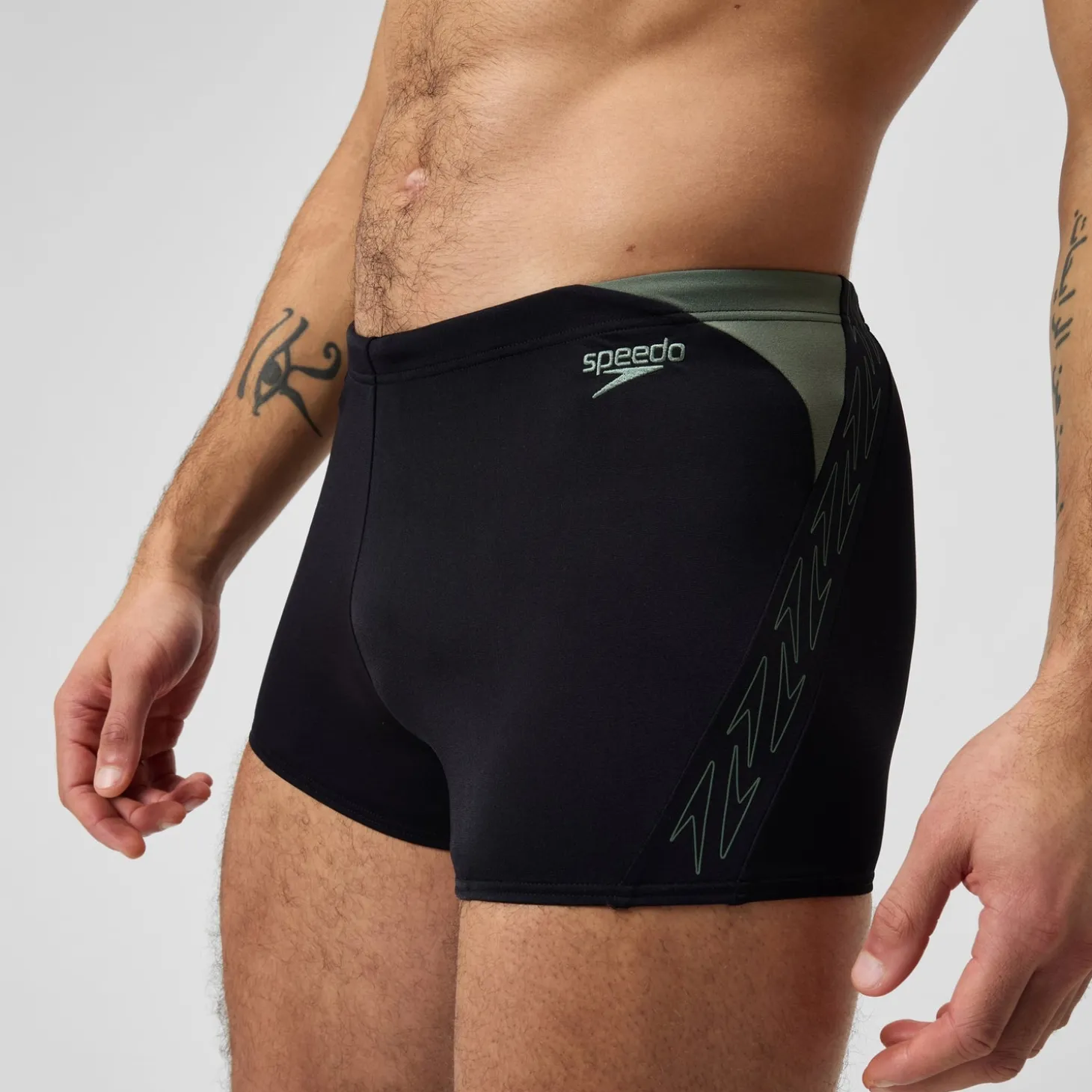 Best Sale Short de bain Aquashort Hyperboom Splice pour Hommes Noir/Vert campagne Homme Aquashorts