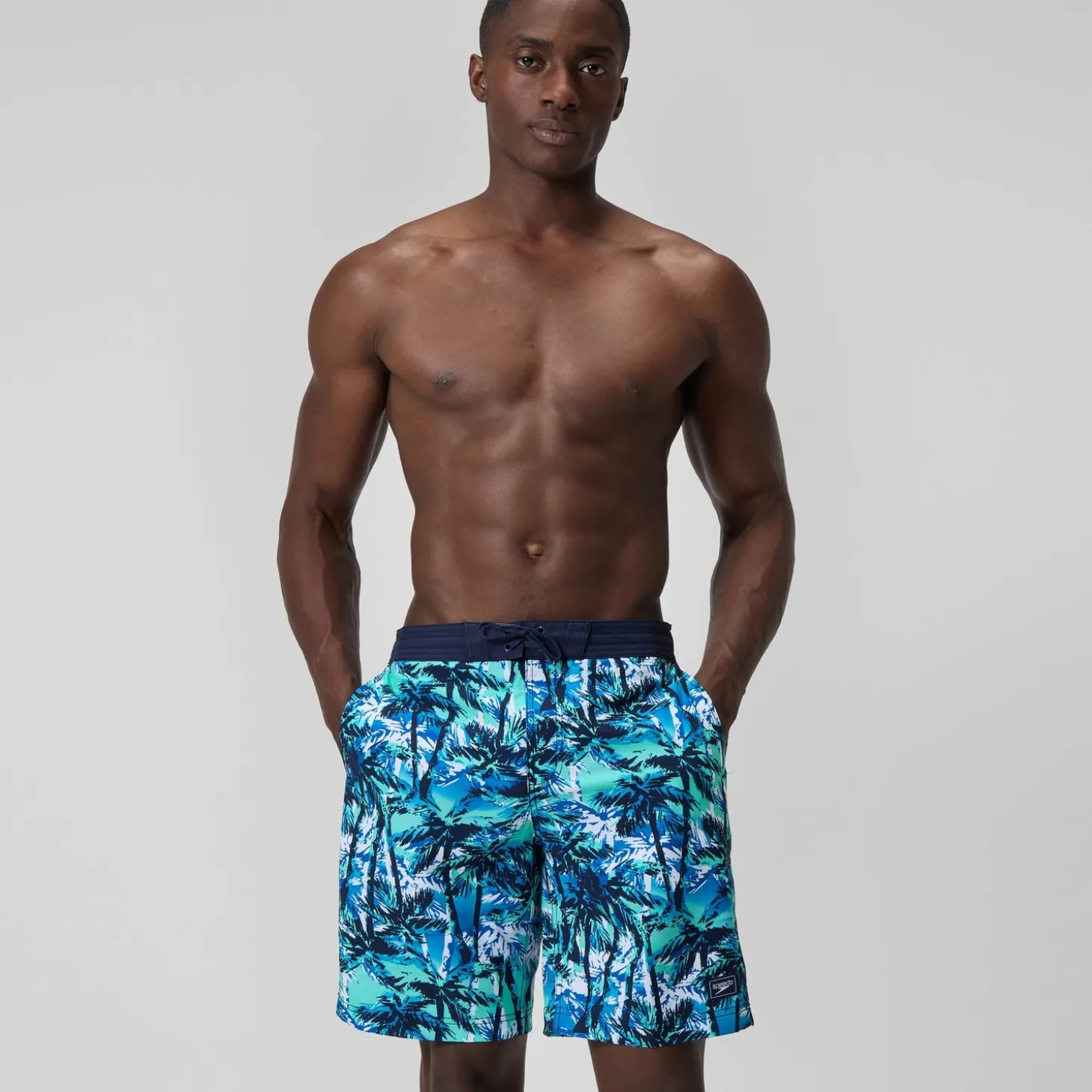 Hot Short de bain Bondi imprimé 50 cm, hommes, bleu Homme Shorts De Bain