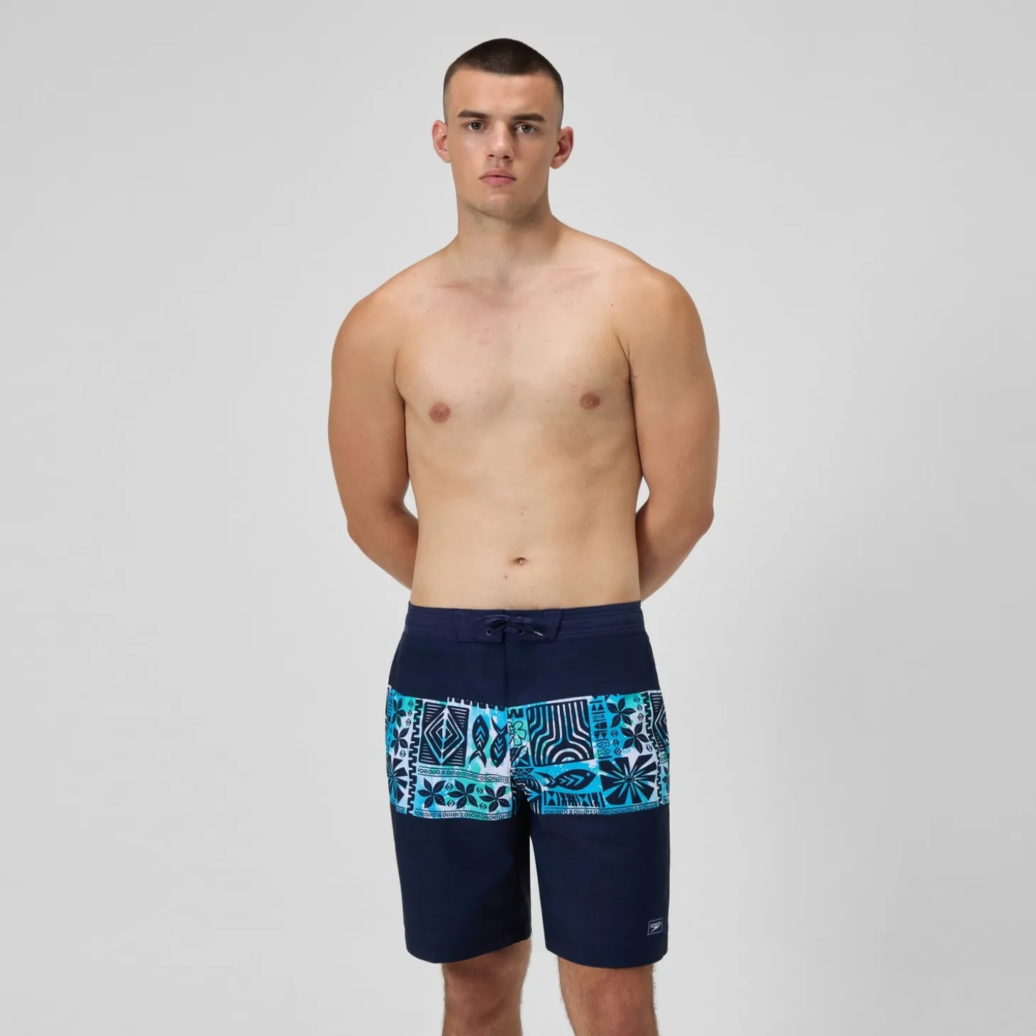Cheap Short de bain Bondi imprimé 50 cm, hommes, bleu marine/bleu Homme Shorts De Bain