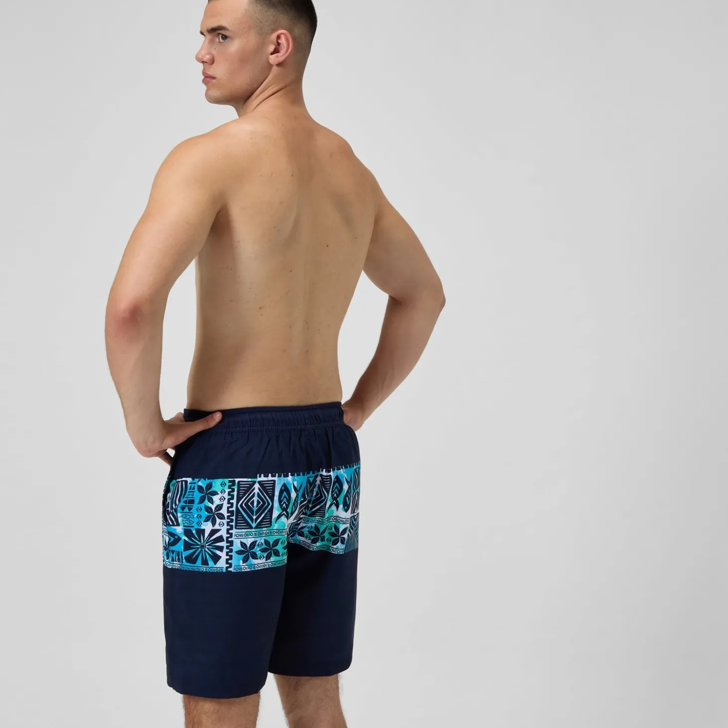 Cheap Short de bain Bondi imprimé 50 cm, hommes, bleu marine/bleu Homme Shorts De Bain