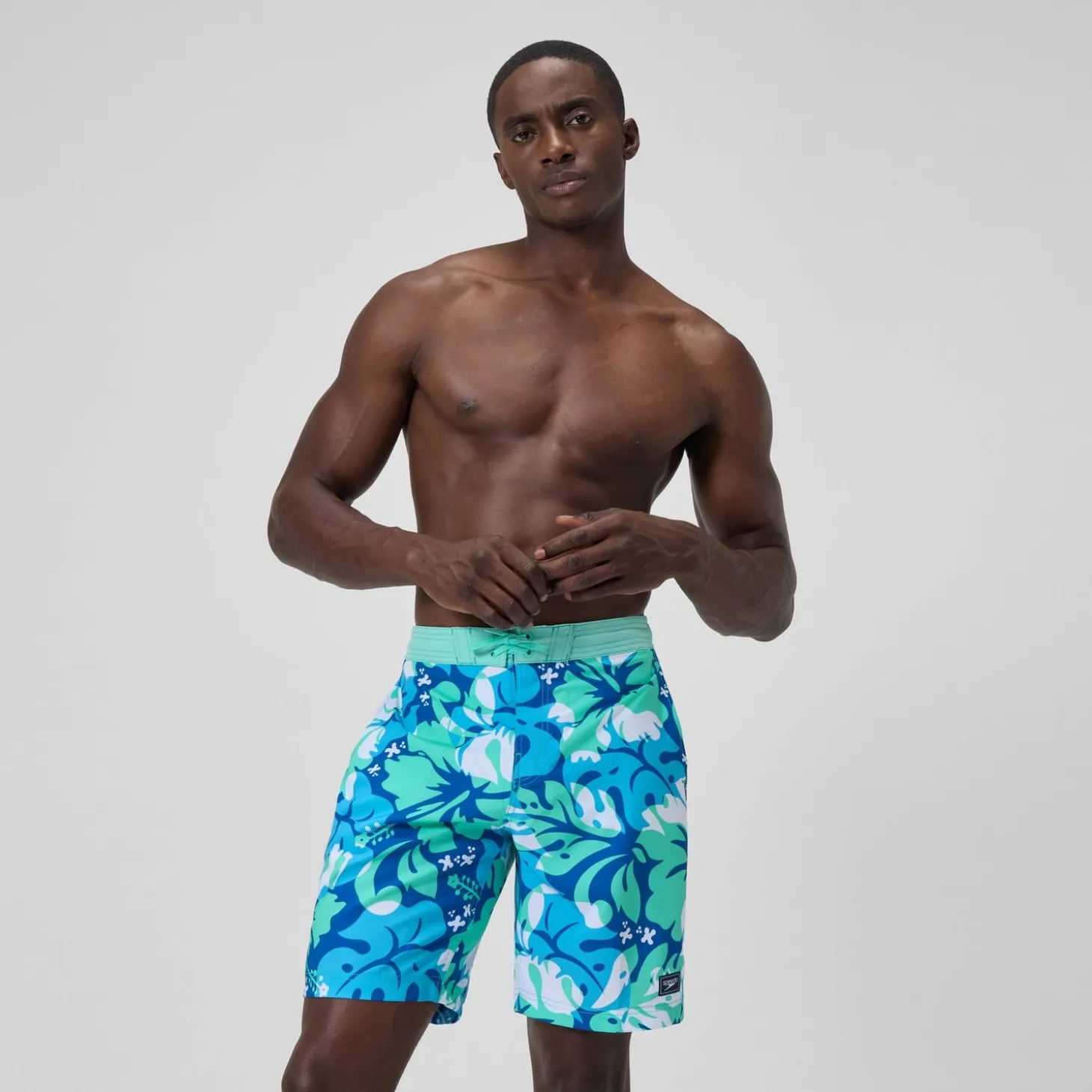 Flash Sale Short de bain Bondi imprimé 50 cm, hommes, turquoise/bleu Homme Shorts De Bain