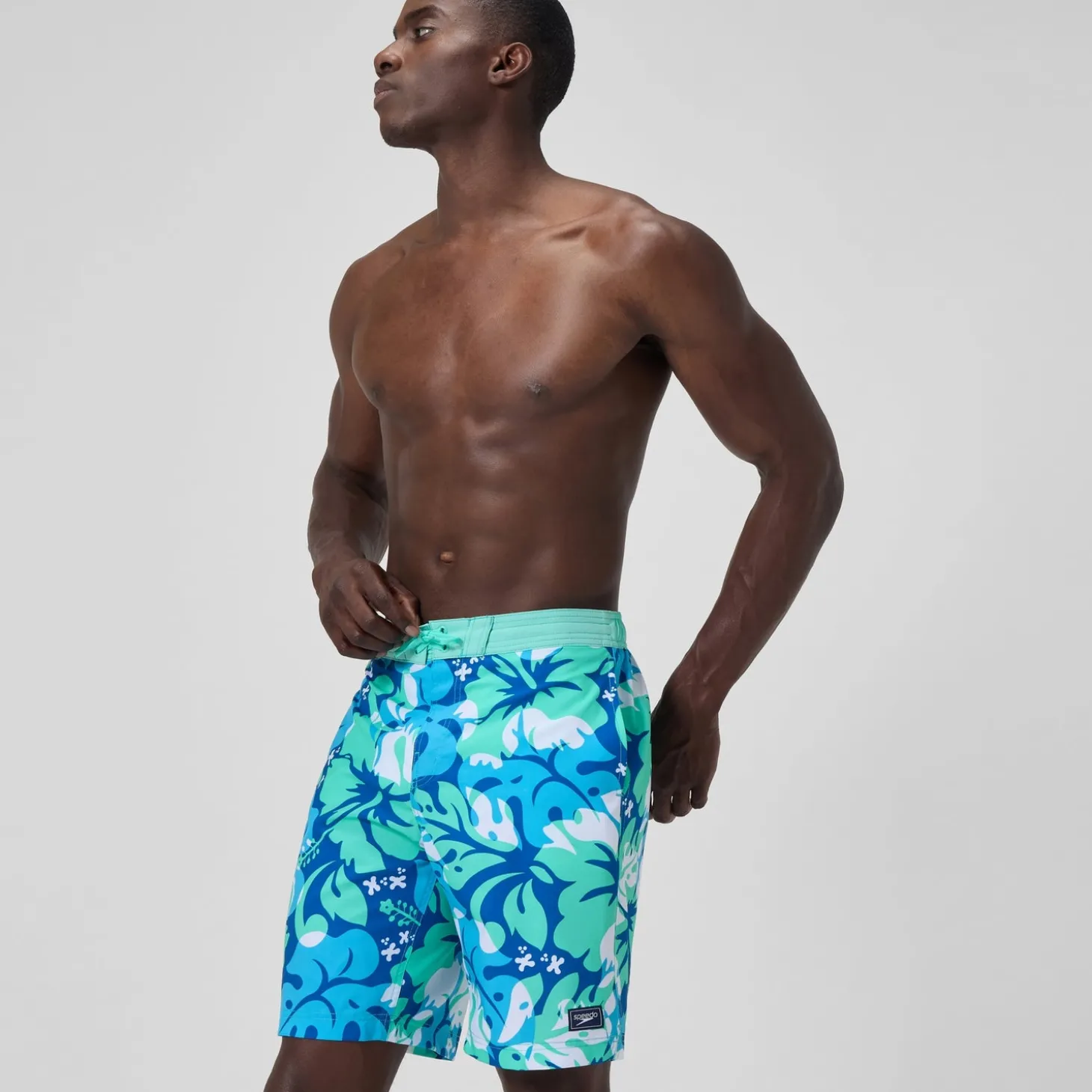 Flash Sale Short de bain Bondi imprimé 50 cm, hommes, turquoise/bleu Homme Shorts De Bain