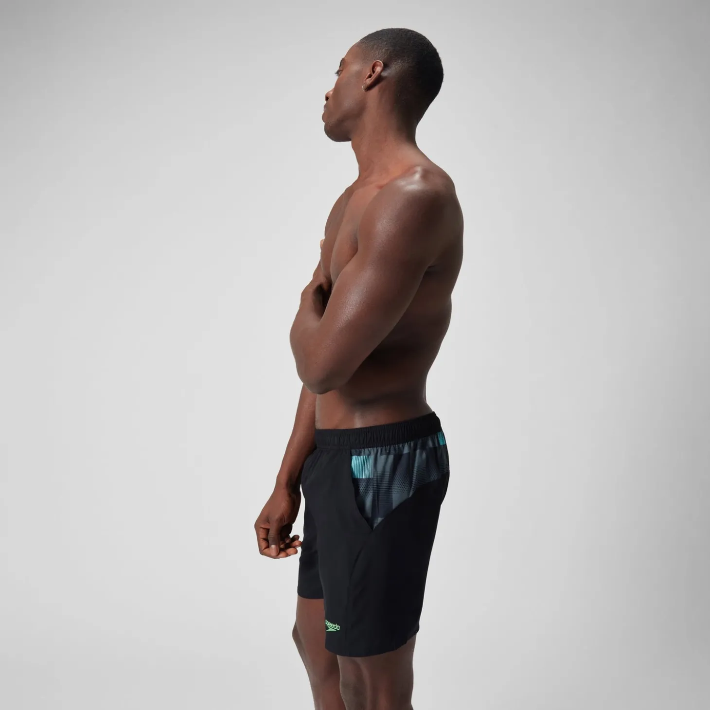 New Short de bain Hommes à empiècement XPRESS LITE 16 pouces pour Hommes Noir/Gris USA/Bleu marine Homme Shorts De Bain