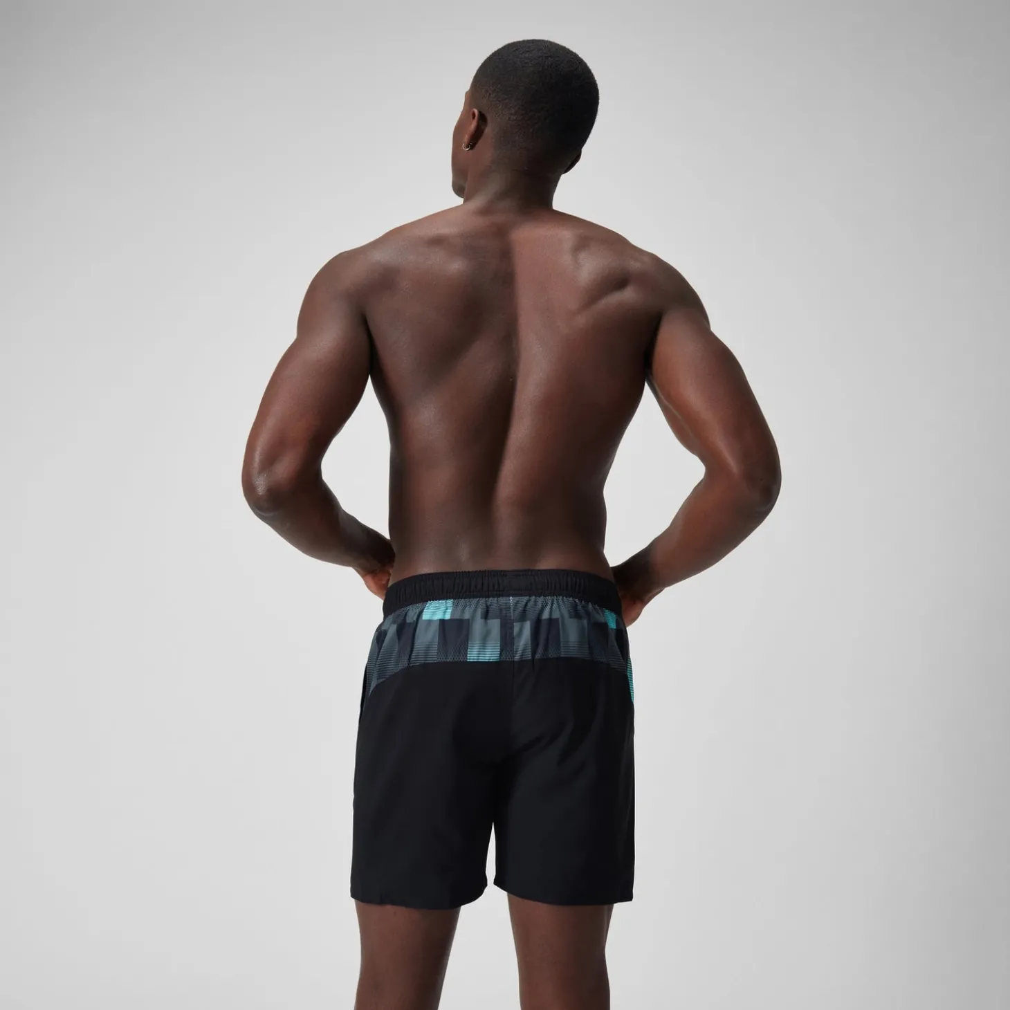New Short de bain Hommes à empiècement XPRESS LITE 16 pouces pour Hommes Noir/Gris USA/Bleu marine Homme Shorts De Bain