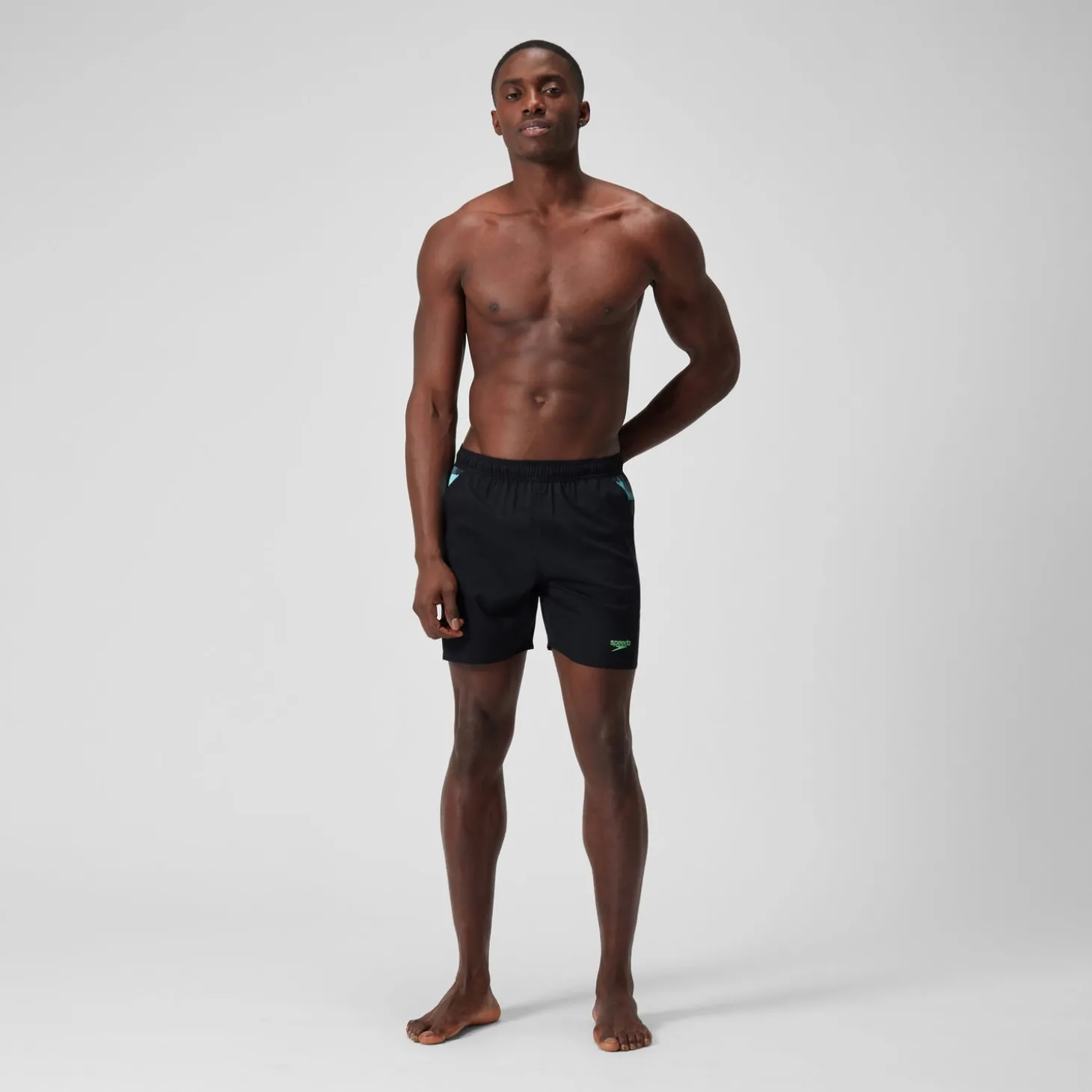 New Short de bain Hommes à empiècement XPRESS LITE 16 pouces pour Hommes Noir/Gris USA/Bleu marine Homme Shorts De Bain
