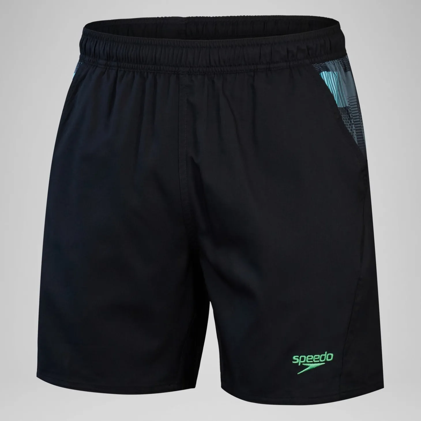 New Short de bain Hommes à empiècement XPRESS LITE 16 pouces pour Hommes Noir/Gris USA/Bleu marine Homme Shorts De Bain