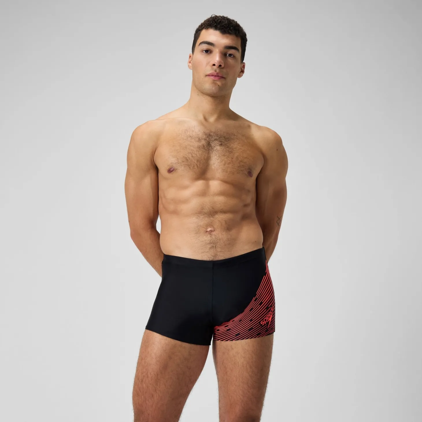 Best Sale Short de bain Hommes Medley Logo pour Hommes Noir/Rouge sirène Homme Aquashorts
