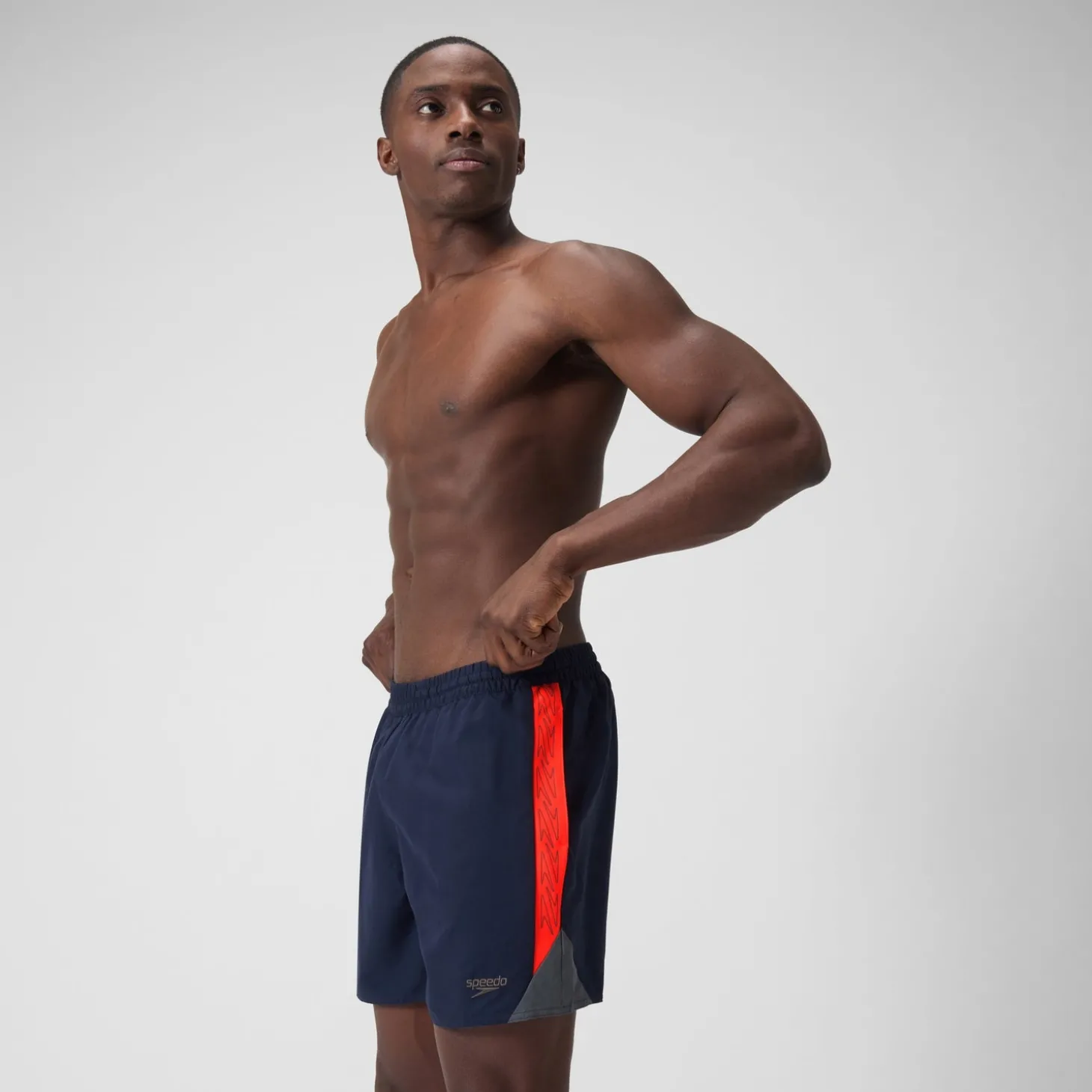 Clearance Short de bain Hyperboom Splice 16" pour Hommes Bleu Marine/Rouge Homme Shorts De Bain